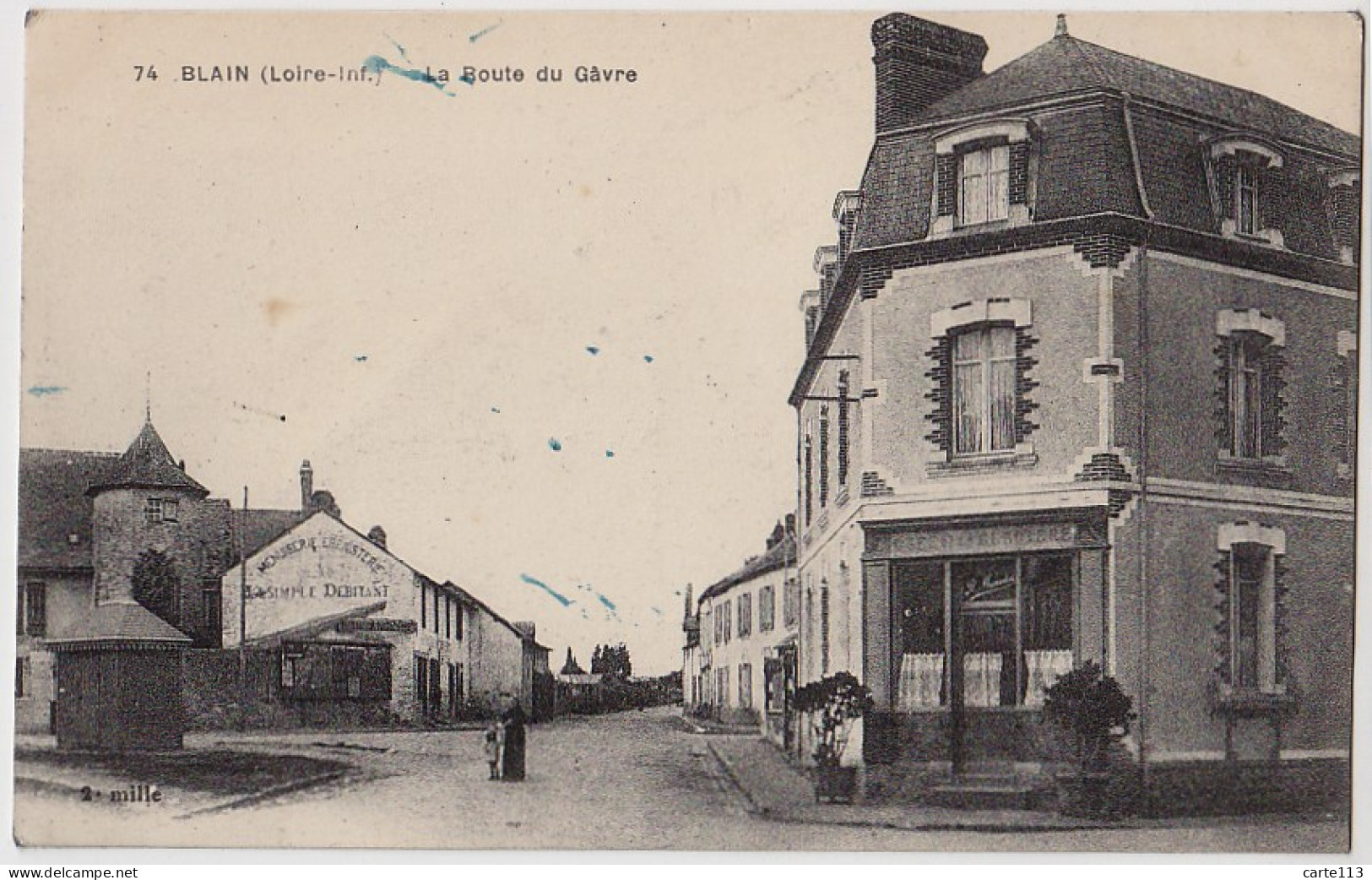 44 - B17477CPA - BLAIN - La Route Du Gavre, Cafe De La Glaciere - Bon état - LOIRE-ATLANTIQUE - Blain