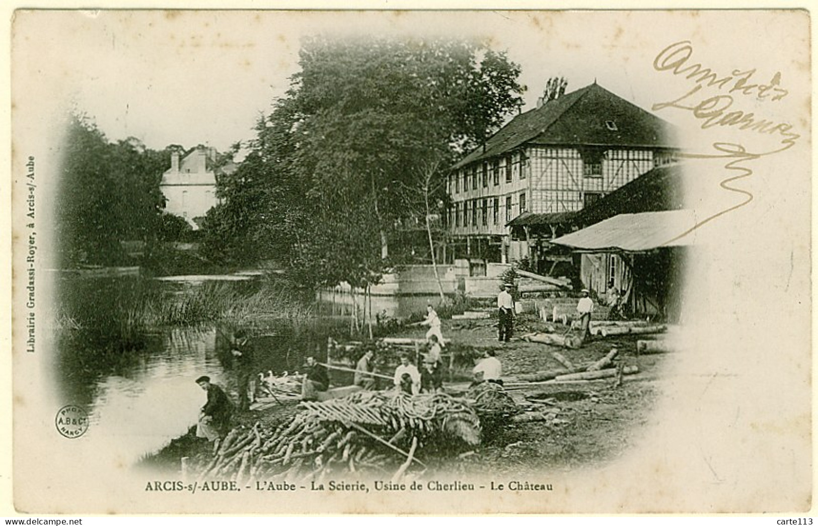 10 - B10503CPA - ARCIS SUR AUBE - La Scierie - Usine De Cherlieu - Carte Pionnière - Très Bon état - AUBE - Arcis Sur Aube