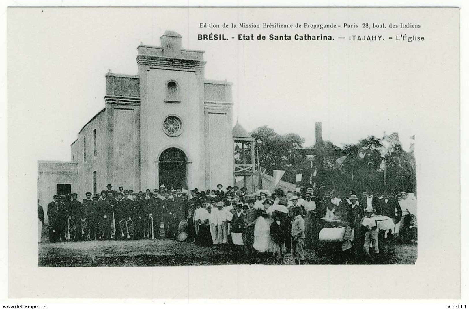 0 - T7211CPA - BRAZIL - BRESIL - SANTA CATHARINA - ITAJAHY - L'église - Parfait état - AMERIQUE - Otros & Sin Clasificación