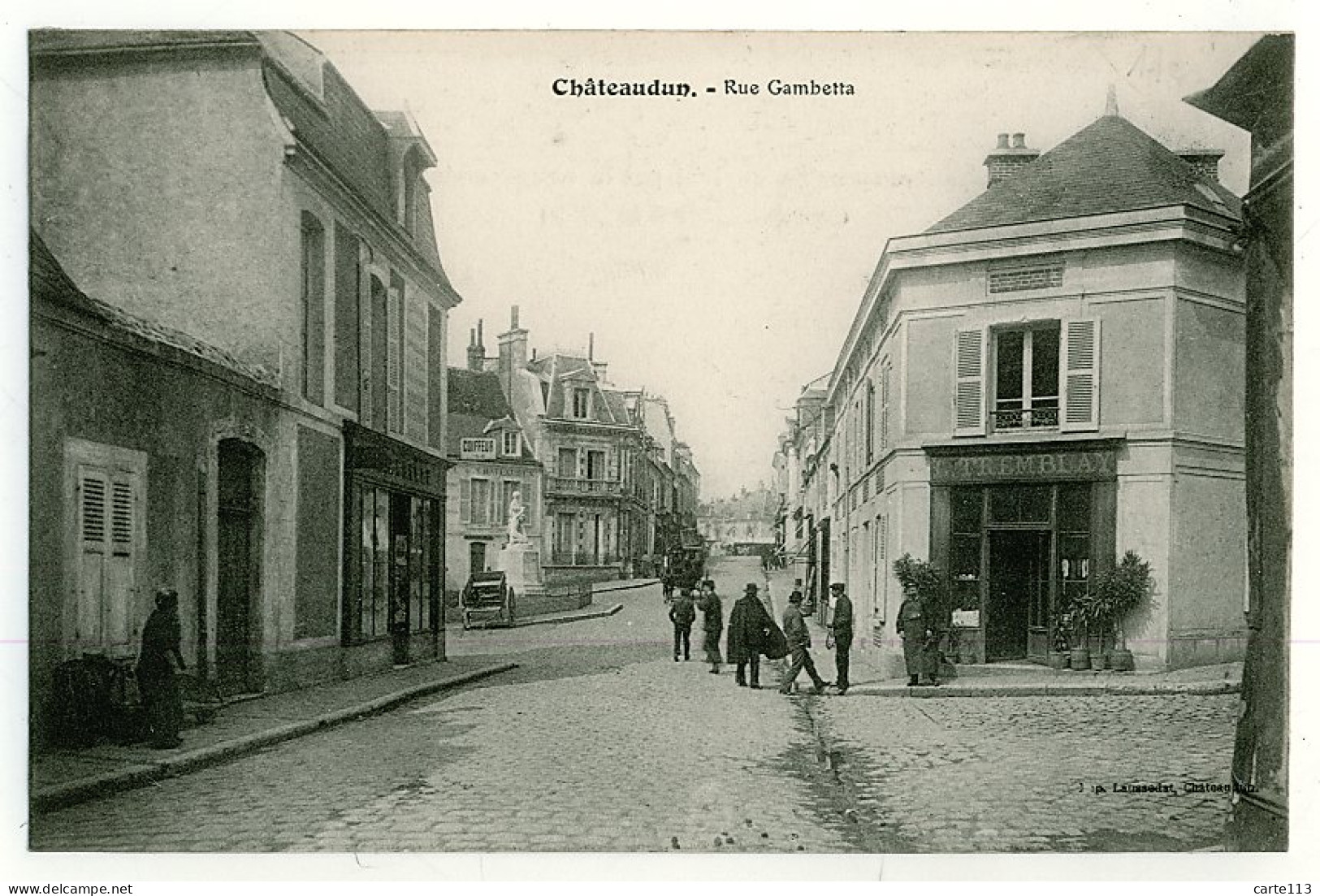 28 - B5904CPA - CHATEAUDUN - Rue Gambetta - Magasin TREMBLAY - Très Bon état - EURE-ET-LOIR - Chateaudun