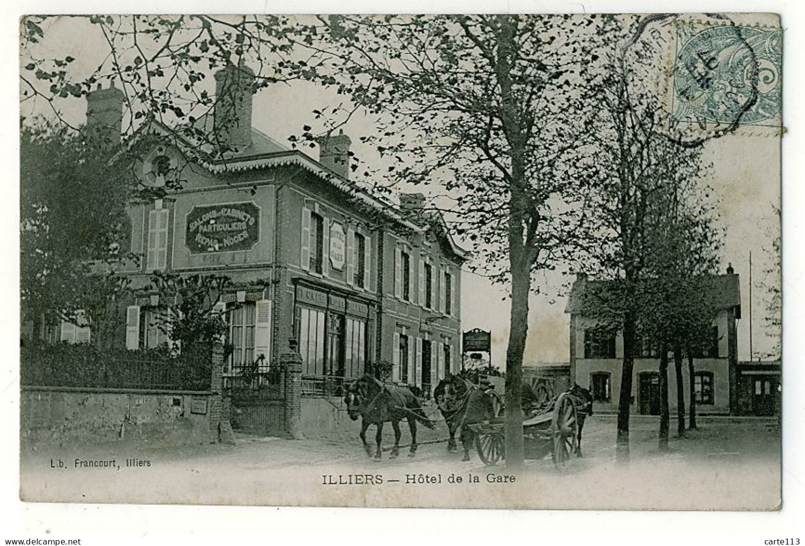 28 - B5774CPA - ILLIERS - Hotel De La Gare - ROZIER - Bon état - EURE-ET-LOIR - Autres & Non Classés