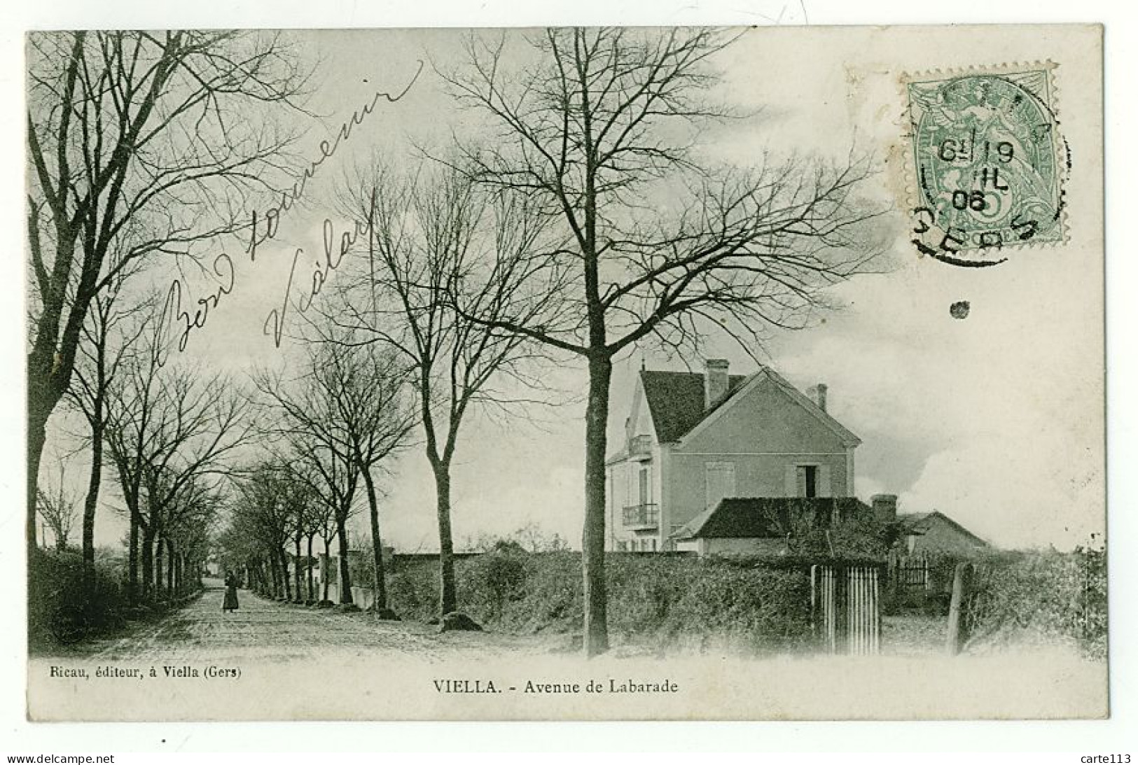 32 - B5487CPA - VIELLA - Avenue De Labarade - Parfait état - GERS - Autres & Non Classés