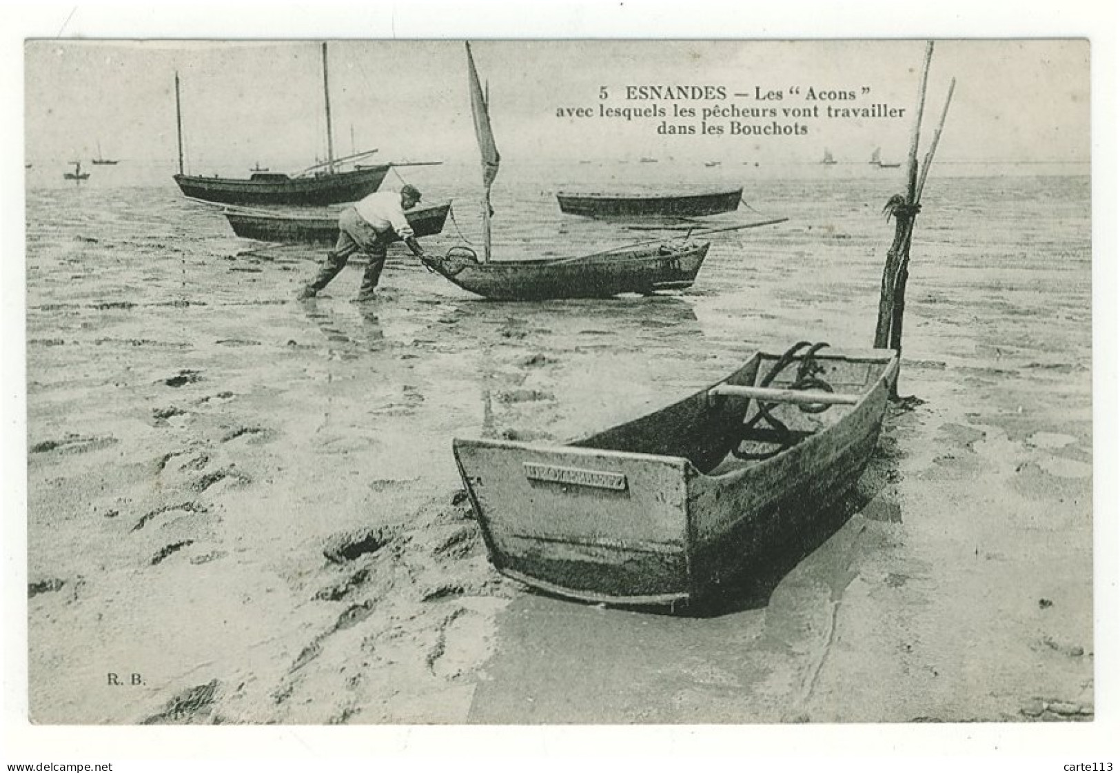 17 - T4630CPA - ESNANDES - Les ACONS Avec Lesquels Les Pêcheurs Travaillent Dans Les Bouchots - Parfait état - CHARENTE- - Autres & Non Classés