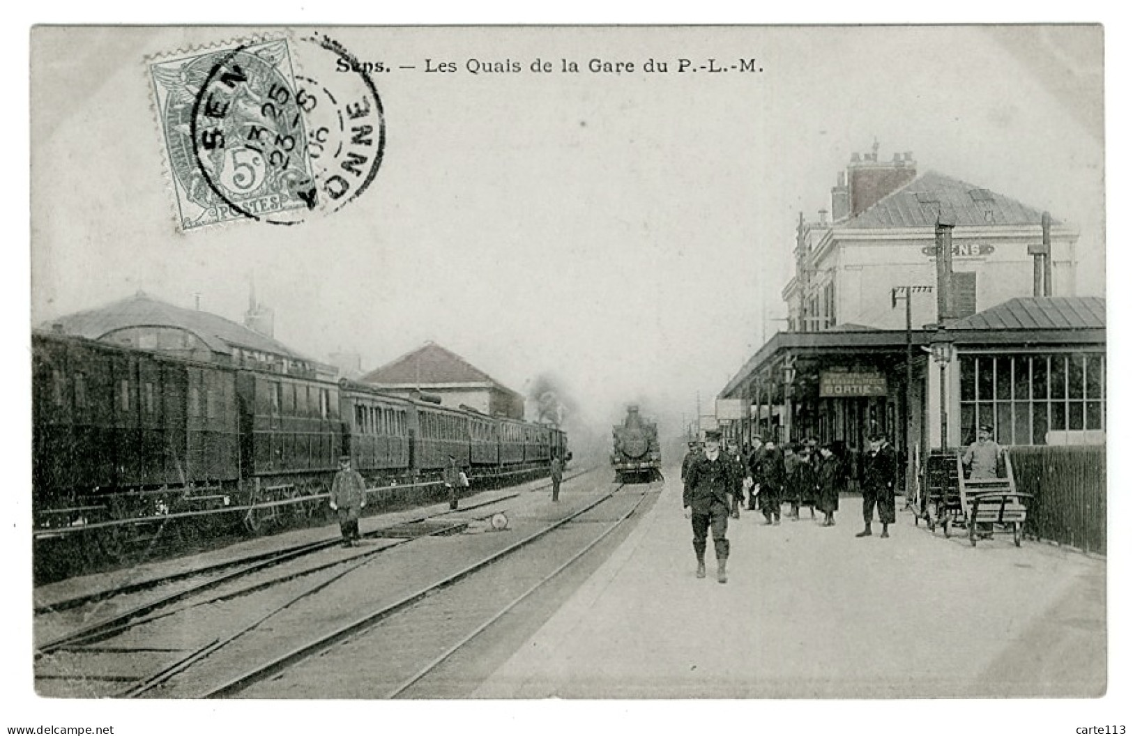 89 - T3811CPA - SENS - Les Quais De La Gare Du PLM - Très Bon état - YONNE - Sens