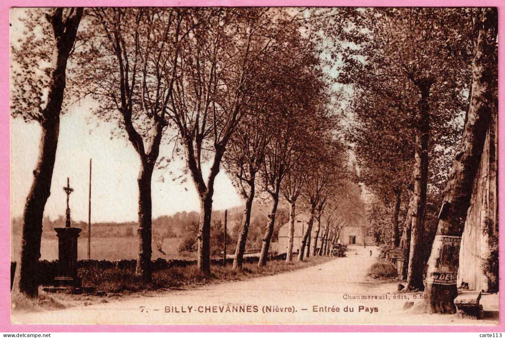 58 - B34944CPA - BILLY CHEVANNES - Entrée Du Pays - Très Bon état - NIEVRE - Other & Unclassified