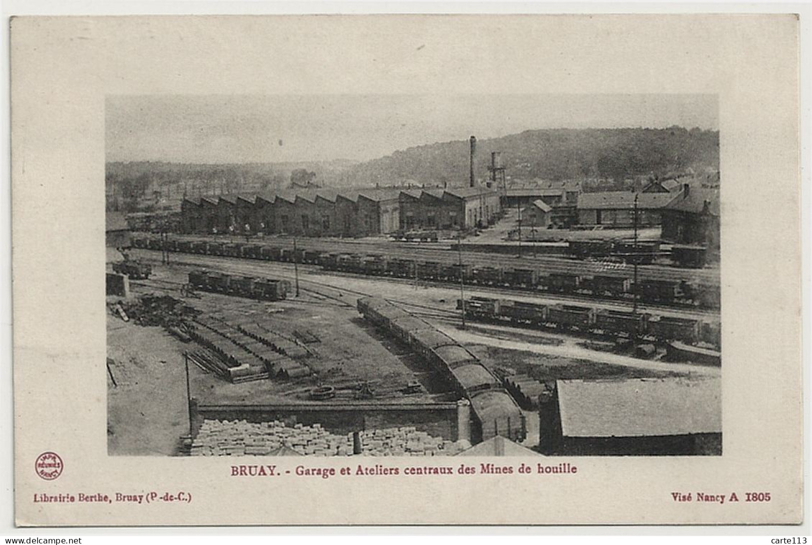 62 - B30590CPA - BRUAY - Garage Et Ateliers Centraux Des Mines De Houille - Trains - Parfait état - PAS-DE-CALAIS - Andere & Zonder Classificatie