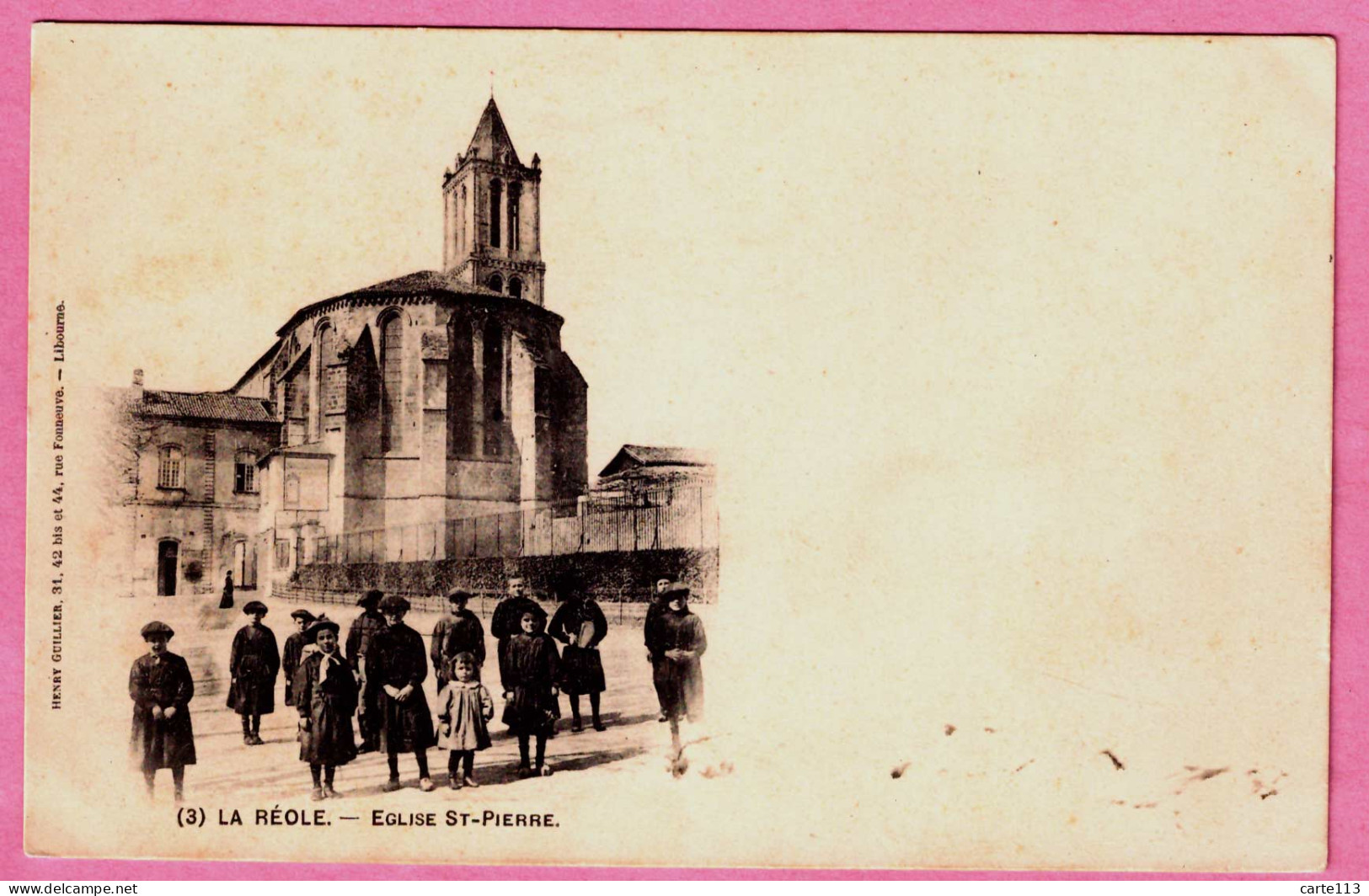 33 - B34945CPA - LA REOLE - Eglise SAINT PIERRE - Carte Pionniere, Precurseur - Très Bon état - GIRONDE - La Réole