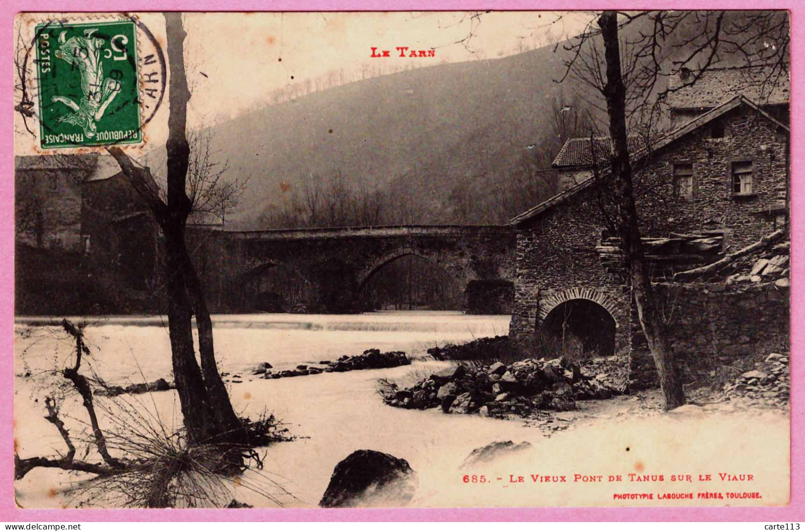 81 - B34677CPA - TANUS - Le Vieux Pont Sur Le Viaur - Très Bon état - TARN - Autres & Non Classés