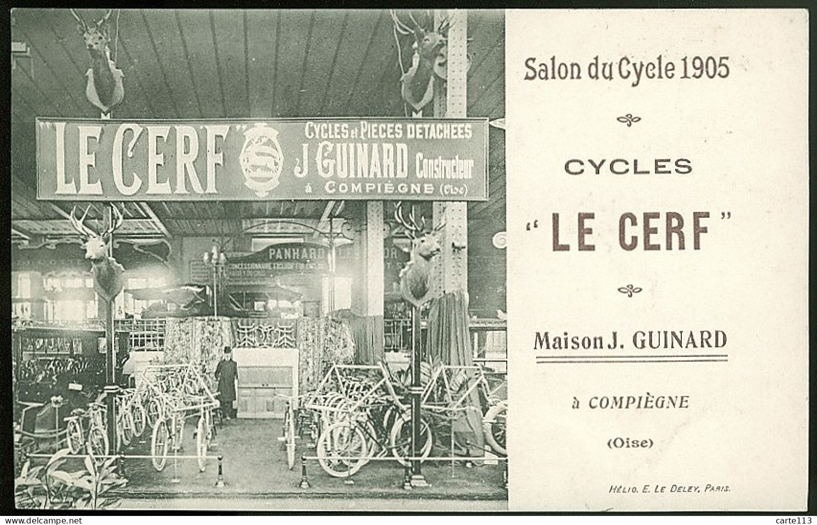 60 - T1435CPA - COMPIEGNE - Le CERF Cycles - Maison J. GUIGNARD - Parfait état - OISE - Compiegne