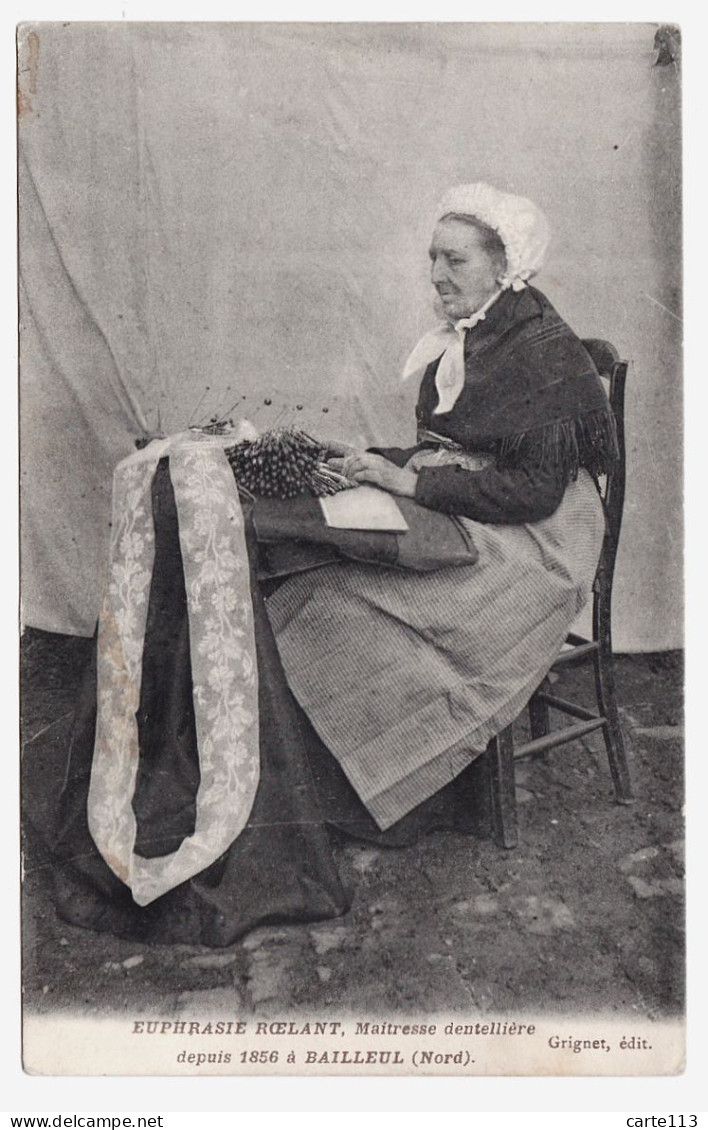 59 - T1156CPA - BAILLEUL - Euphrasie Roelant, Maitresse Dentellière Depuis 1856 - Très Bon état - NORD - Other & Unclassified