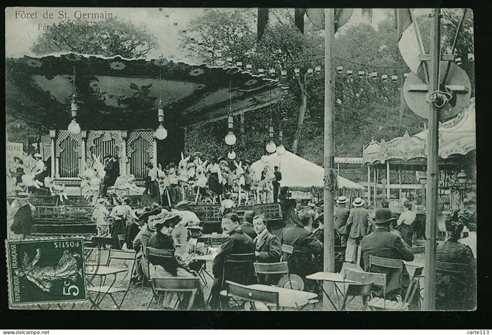 78 - T2334CPA - SAINT ST GERMAIN EN LAYE - Fête Des Loges (manèges) - Parfait état - YVELINES - St. Germain En Laye