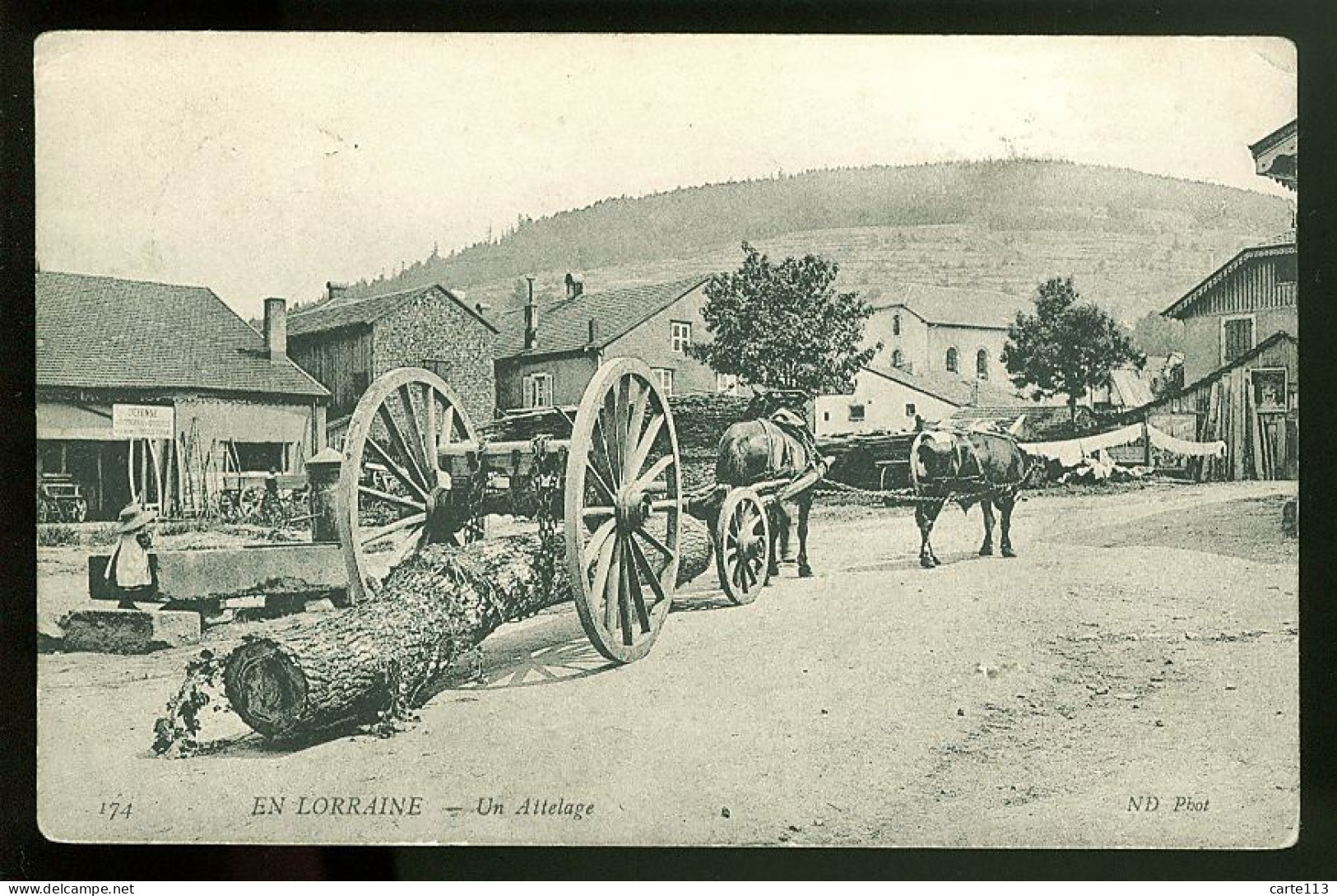 54 - T1368CPA - EN LORRAINE - 174 - Un Attelage - Très Bon état - MEURTHE-ET-MOSELLE - Sonstige & Ohne Zuordnung