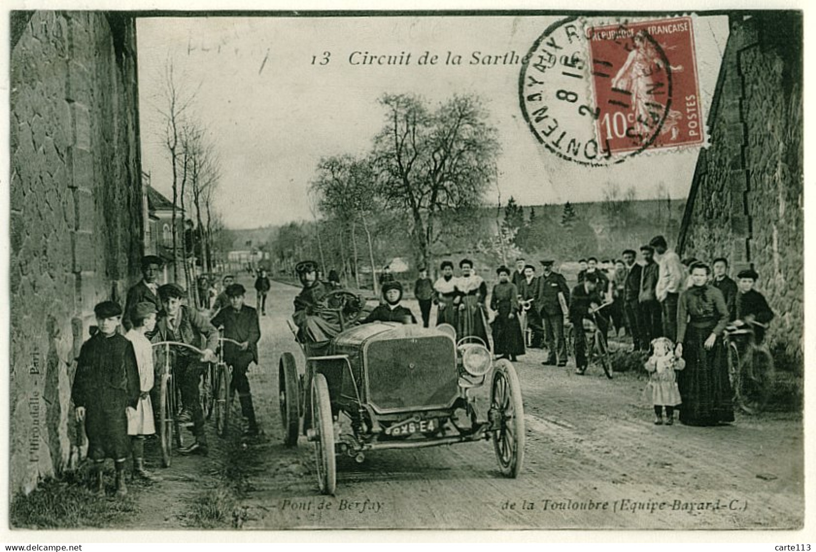 72 - T16811CPA - BERFAY - CIRCUIT DE LA SARTHE 1906 - De La Touloubre, Equipe  Bayard - Bon état - SARTHE - Andere & Zonder Classificatie