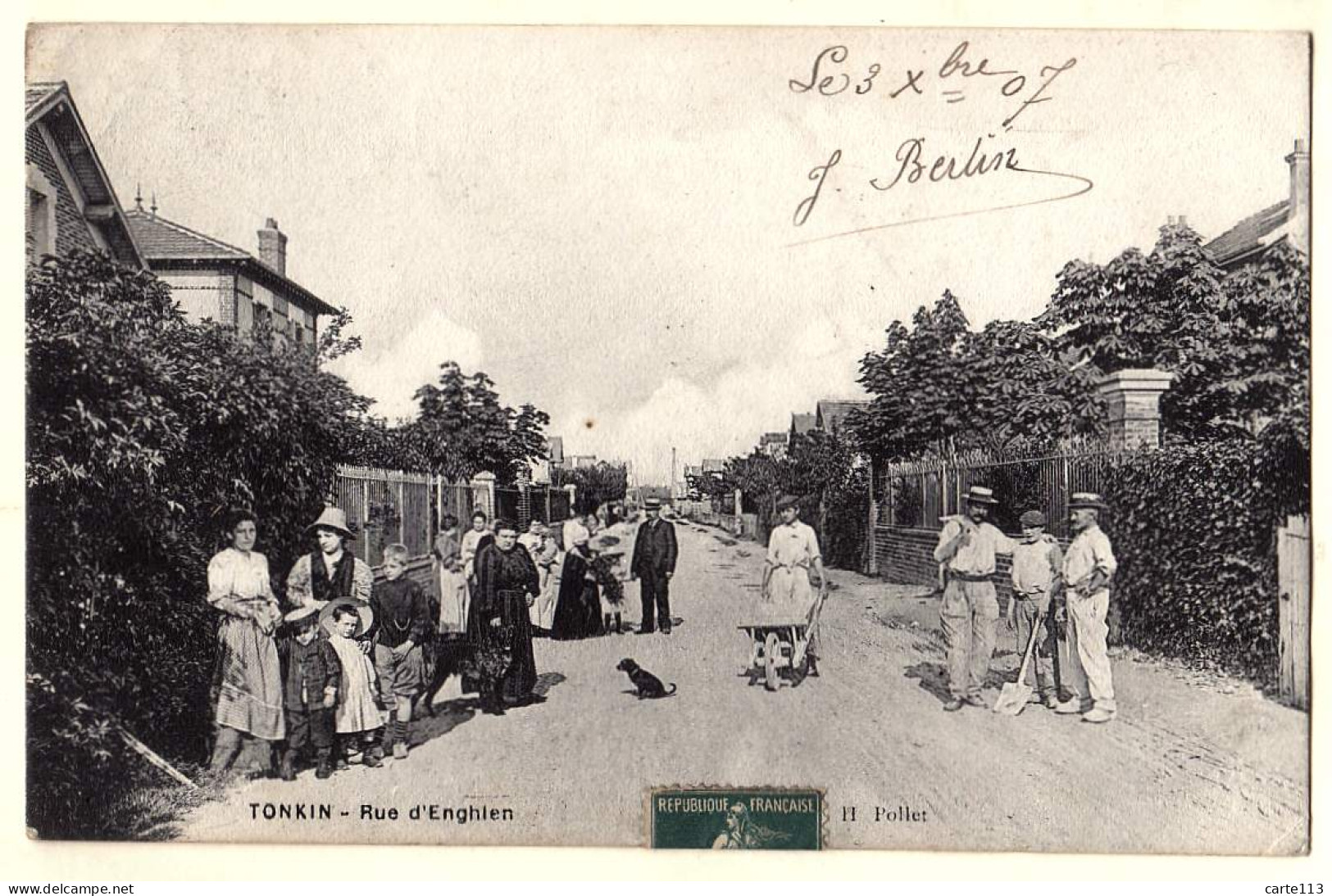 78 - B1127CPA - TONKIN (HOUILLES) - Rue D'Enghien - Très Bon état - YVELINES - Houilles