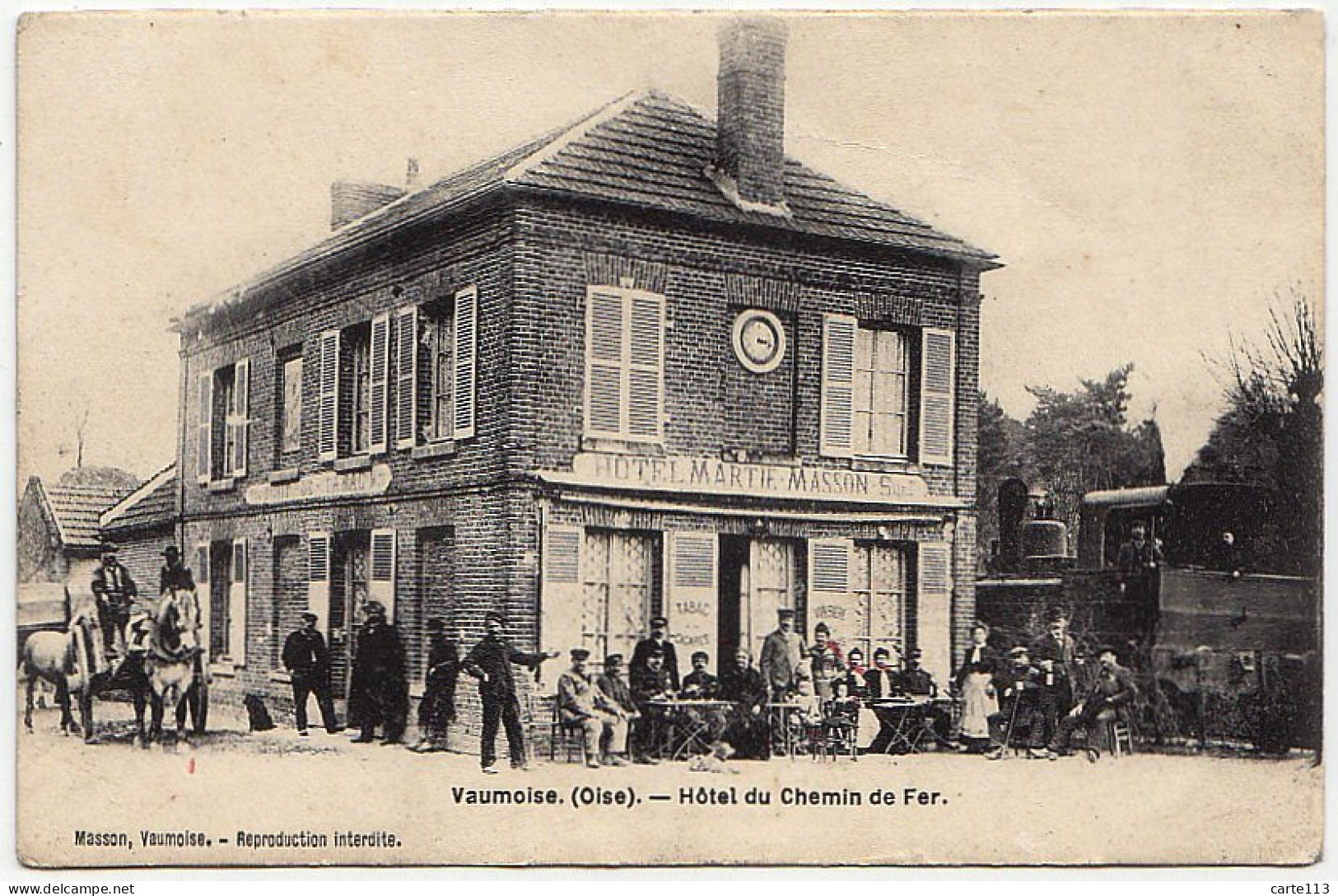 60 - T10541CPA - VAUMOISE - Hotel Du Chemin De Fer - Martie Masson - Très Bon état - OISE - Vaumoise