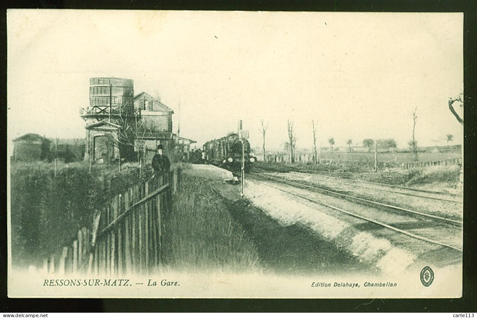 60 - T1414CPA - RESSONS SUR MATZ - La Gare - Très Bon état - OISE - Ressons Sur Matz