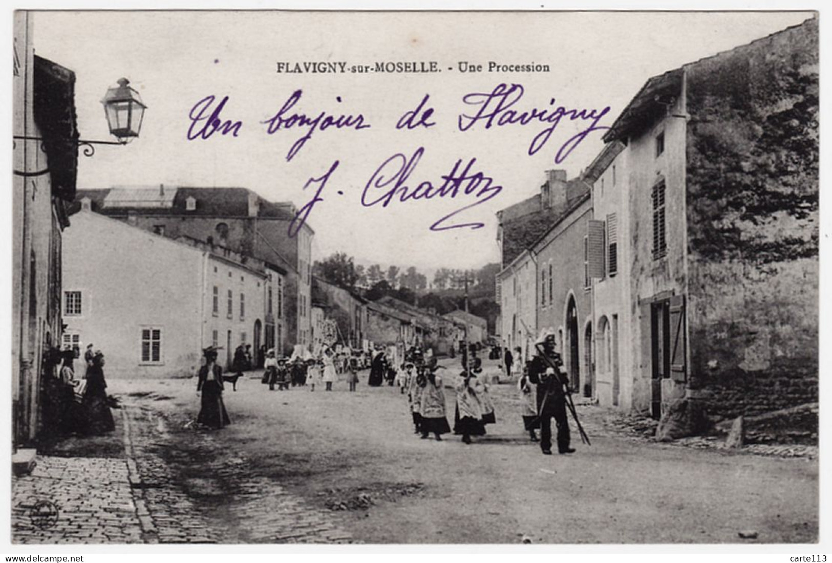 54 - T1200CPA - FLAVIGNY SUR MOSELLE - Une Procession - Très Bon état - MEURTHE-ET-MOSELLE - Sonstige & Ohne Zuordnung