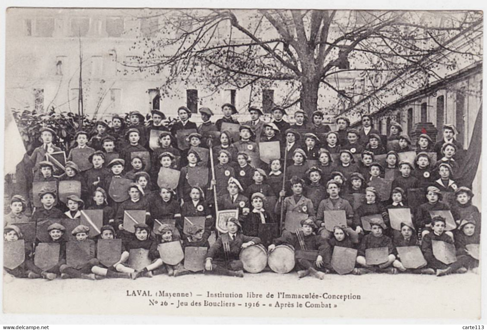 53 - T1044CPA - LAVAL - 26 - Institution Libre Immaculée Conception - Jeu Des Boucliers - Parfait état - MAYENNE - Laval