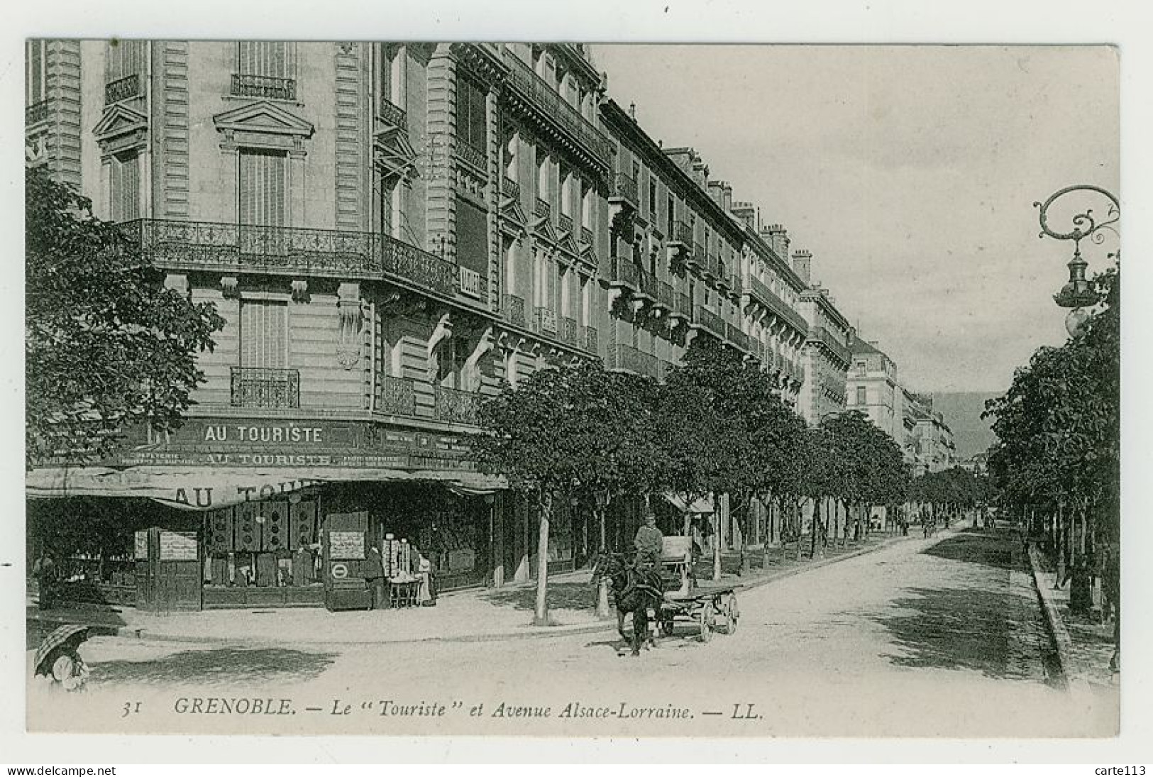 38 - T4447CPA - GRENOBLE - Le TOURISTE Et Avenue Alsace Lorraine - Parfait état - ISERE - Grenoble