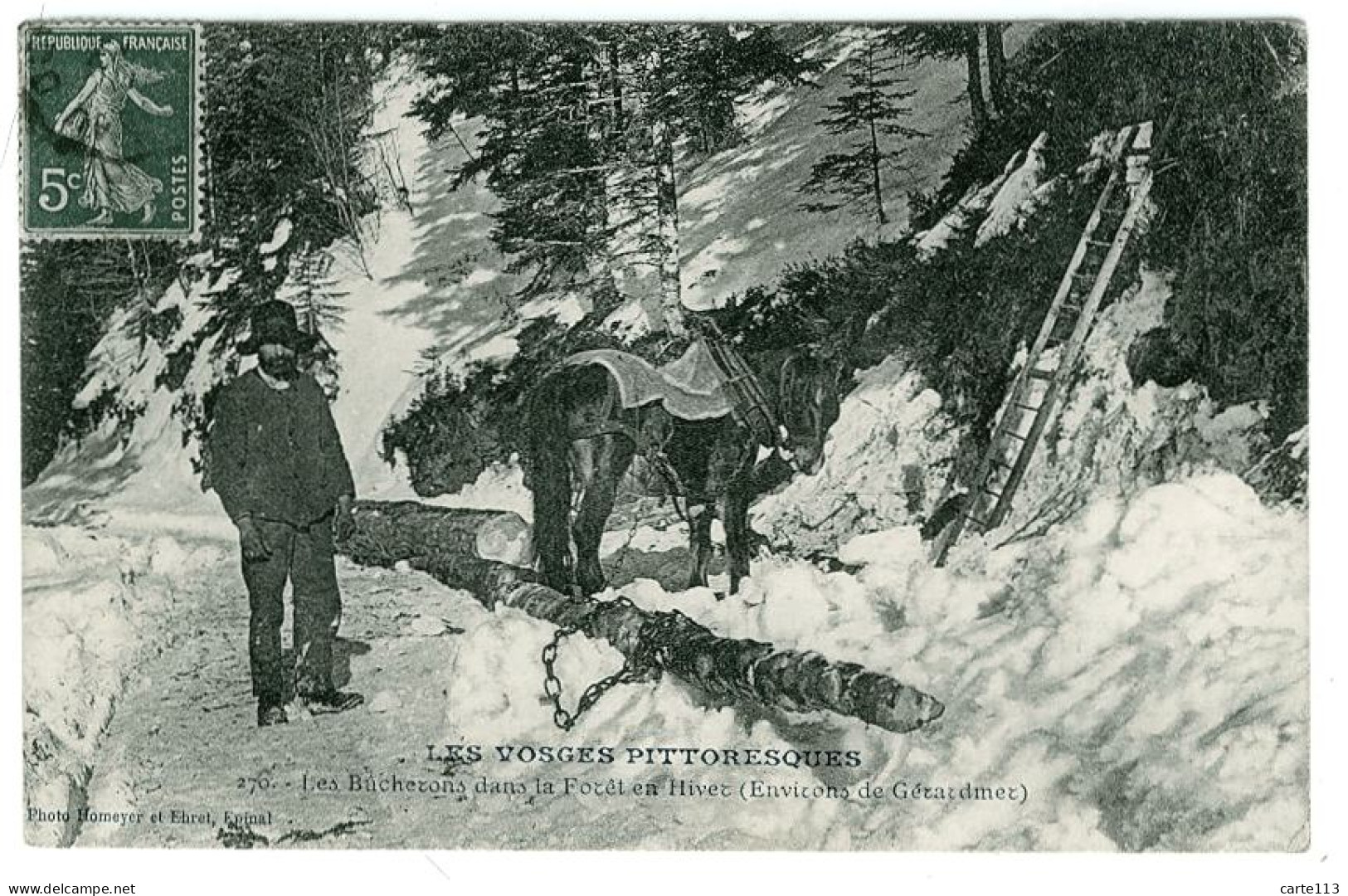 88 - T3461CPA - GERARDMER - Les Bucherons Dans La Foret En Hiver - Bon état - VOSGES - Gerardmer