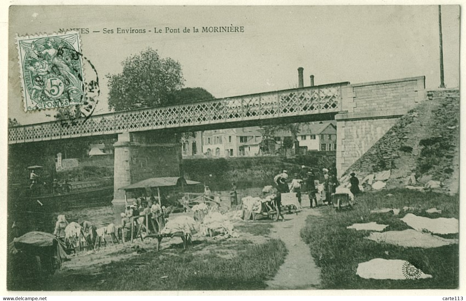 44 - T17514CPA - NANTES - Le Pont De La Moriniere - Laveuses - Très Bon état - LOIRE-ATLANTIQUE - Nantes