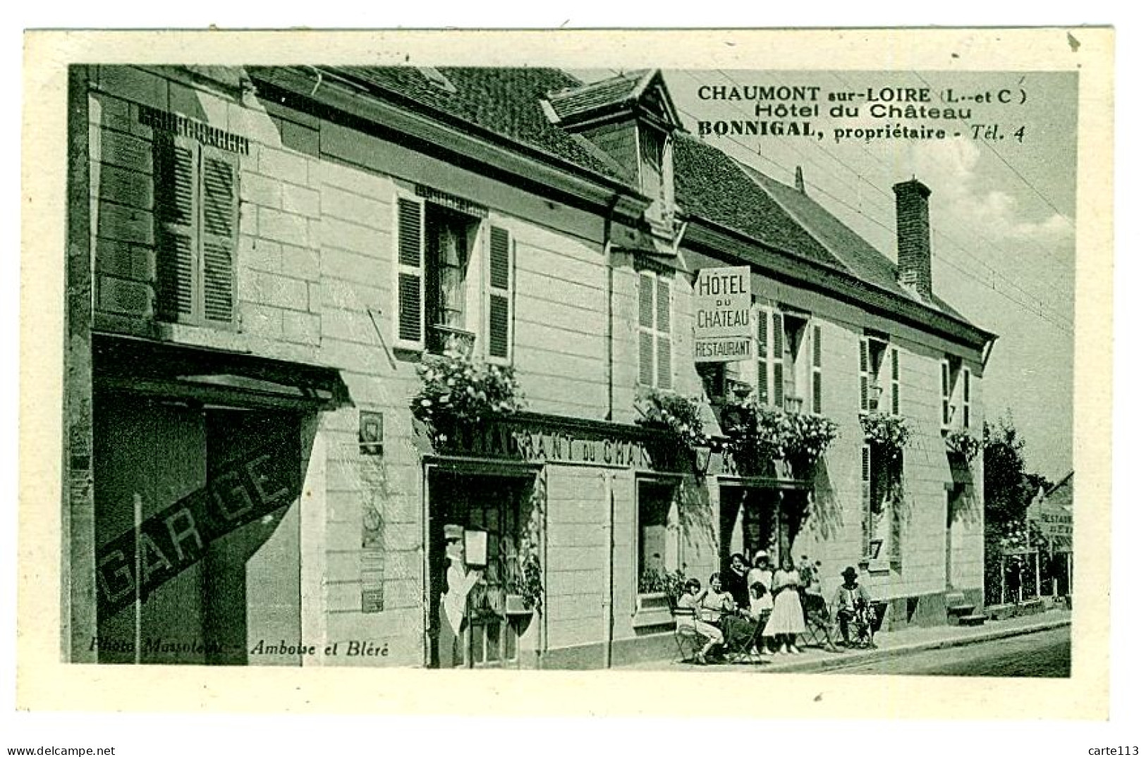 41 - B3726CPA - CHAUMONT SUR LOIRE - Hotel Du Château - BONNIGAL Propriétaire - Parfait état - LOIR-ET-CHER - Autres & Non Classés