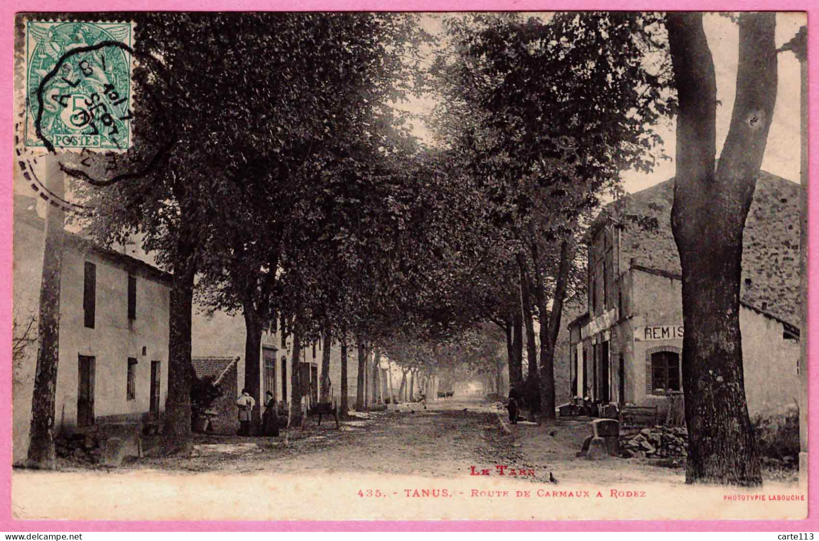 81 - B34669CPA - TANUS - Route De Carmaux à Rodez - Très Bon état - TARN - Autres & Non Classés