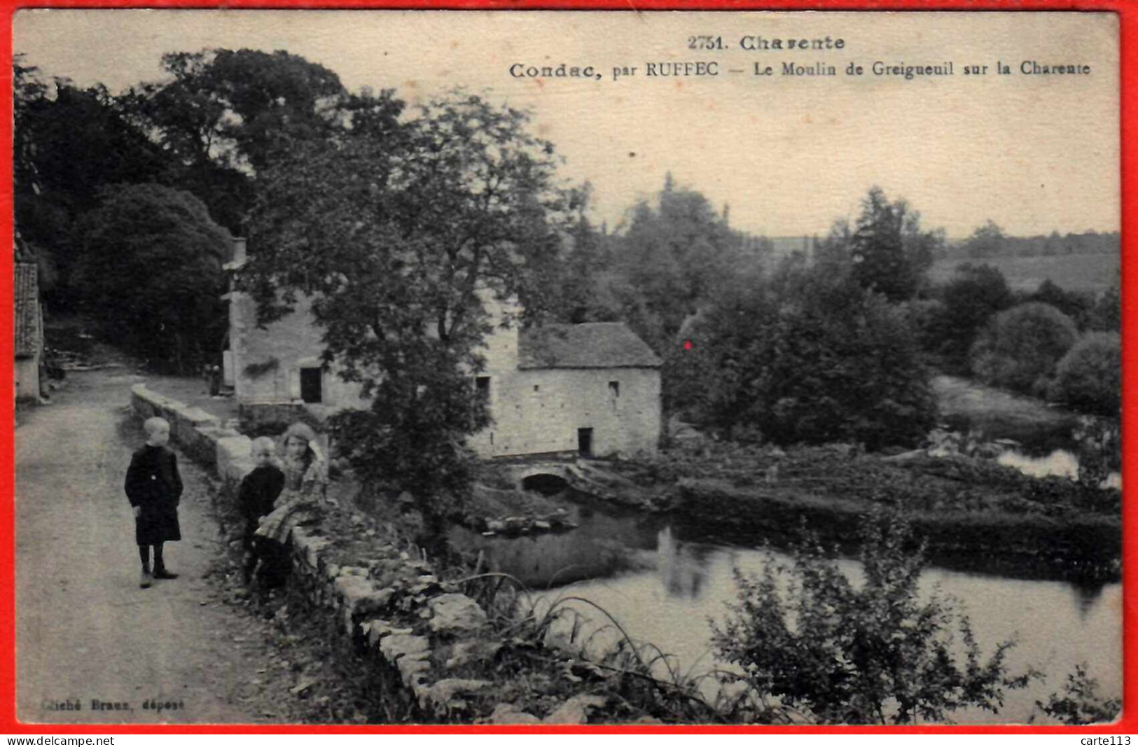 16 - B26664CPA - CONDAC - RUFFEC - Le Moulin De Greigueuil Sur La Charente - Très Bon état - CHARENTE - Autres & Non Classés