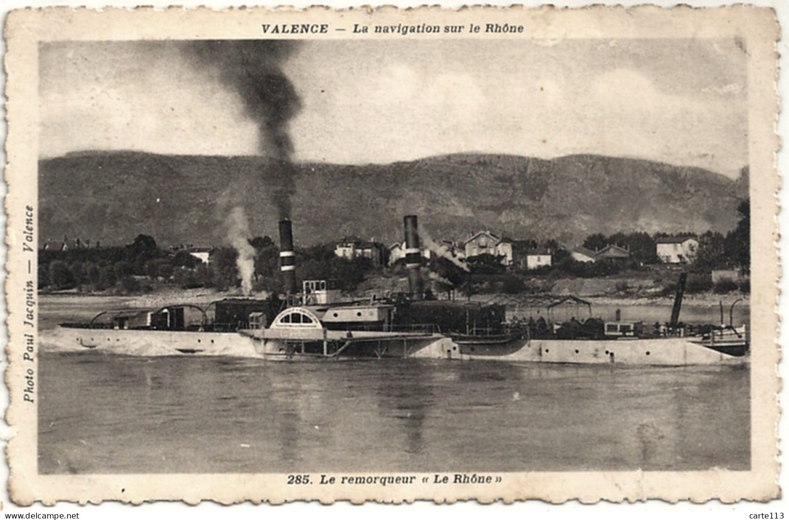 26 - B26365CPA - VALENCE - Le Remorqueur Le Rhone - Très Bon état - DROME - Valence