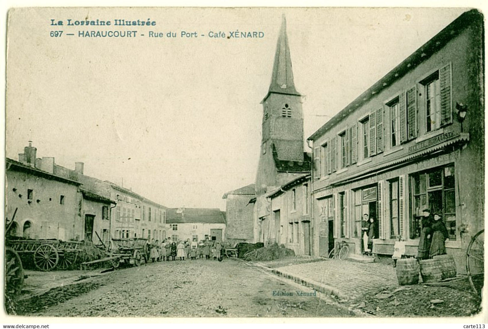 54 - B17943CPA - HARAUCOURT - Cafe XENARD, Rue Du Port - Restaurant, Tabac - Assez Bon état - MEURTHE-ET-MOSELLE - Autres & Non Classés