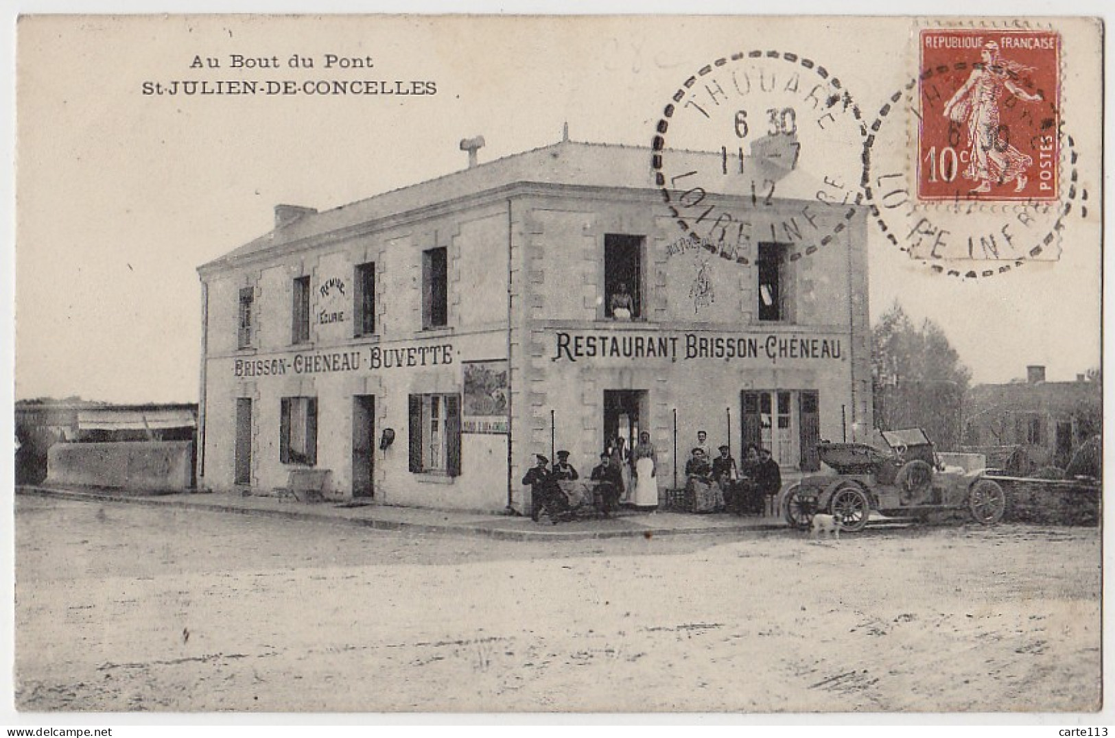 44 - B17397CPA - SAINT JULIEN DE CONCELLES - Au Bout Du Pont, Restaurant BRISSON-CHENEAU - Très Bon état - LOIRE-ATLANTI - Autres & Non Classés