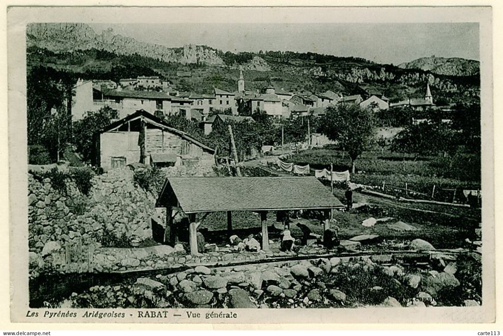 9 - B10431CPA - RABAT - TROIS SEIGNEURS - Vue Générale - Lavoir - Très Bon état - ARIEGE - Andere & Zonder Classificatie