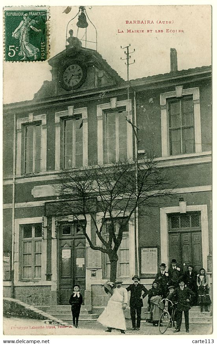 11 - B9967CPA - BARBAIRA - La Mairie Et Les Ecoles - Boucher - Très Bon état - AUDE - Andere & Zonder Classificatie