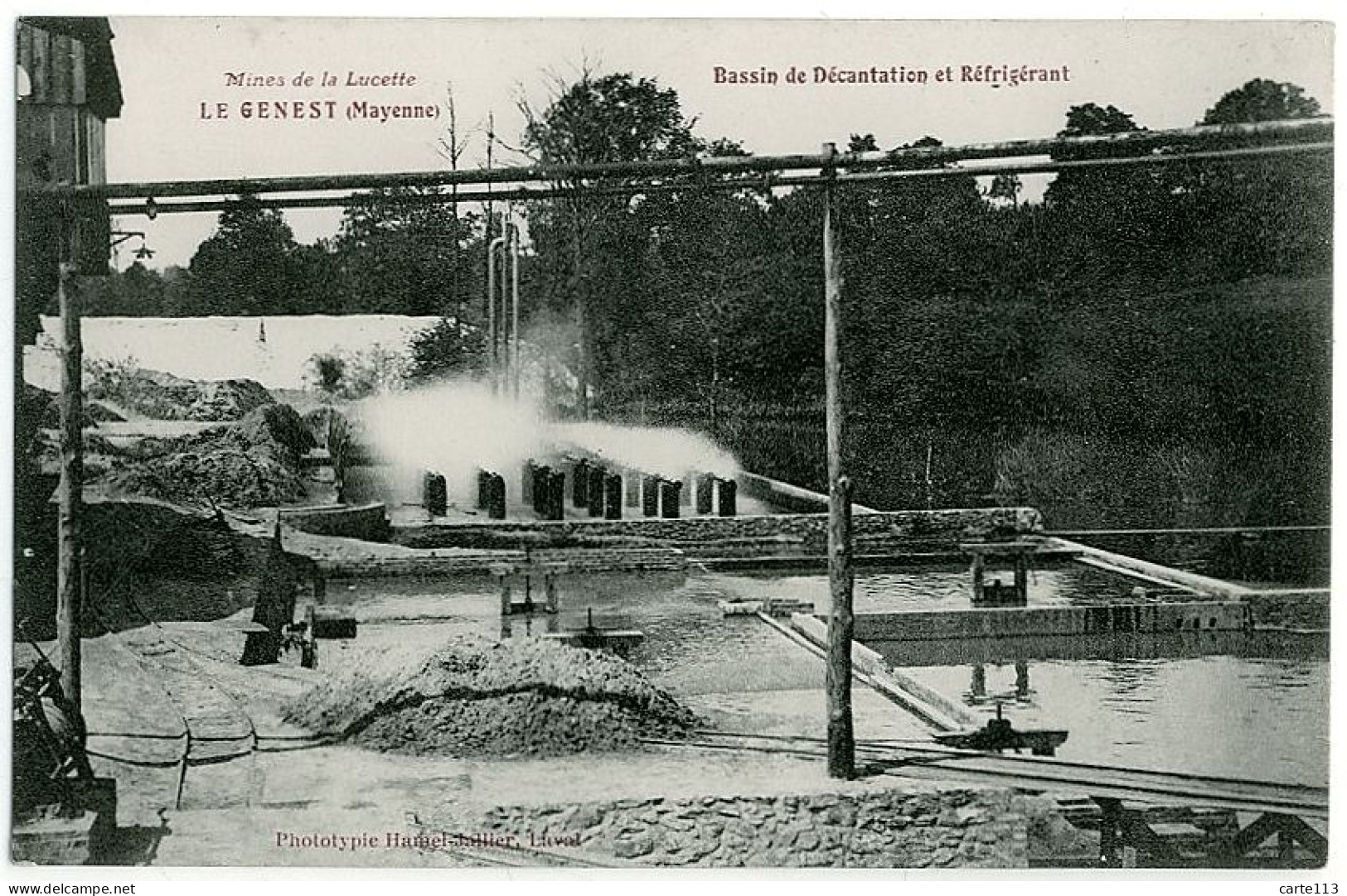 53 - L5817CPA - LE GENEST - MINES D'OR DE LUCETTE - Bassin De Décantation Et Réfrigérant - Parfait état - MAYENNE - Altri & Non Classificati