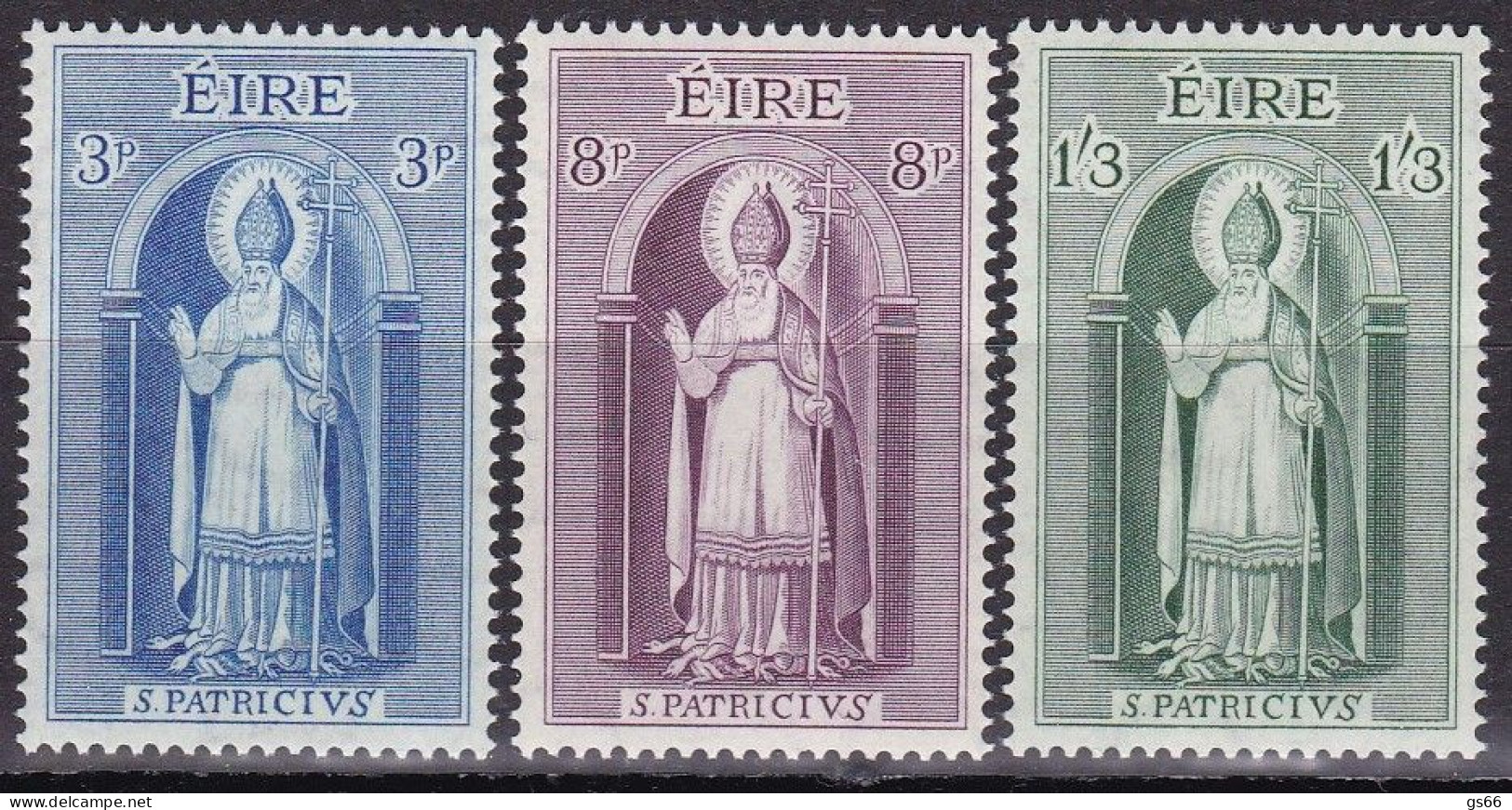 Irland, 1961, 150/52, MNH **,   1500. Todestag Des HI. Patrick. - Ungebraucht