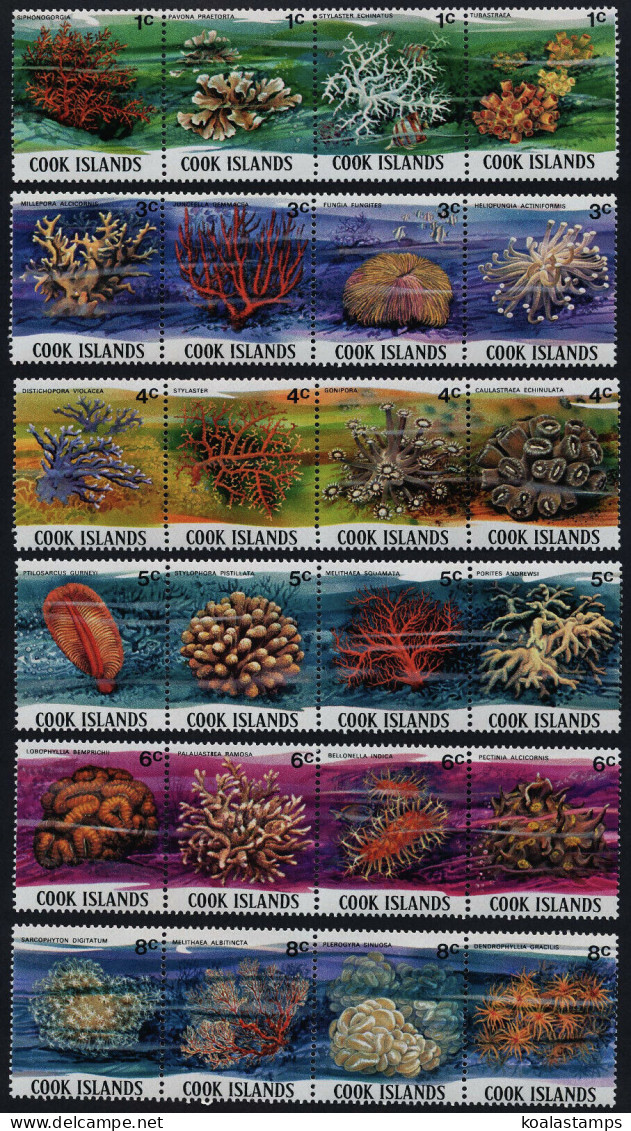 Cook Islands 1980 SG713-736 Corals 1c To 8c (24) MNH - Cookeilanden
