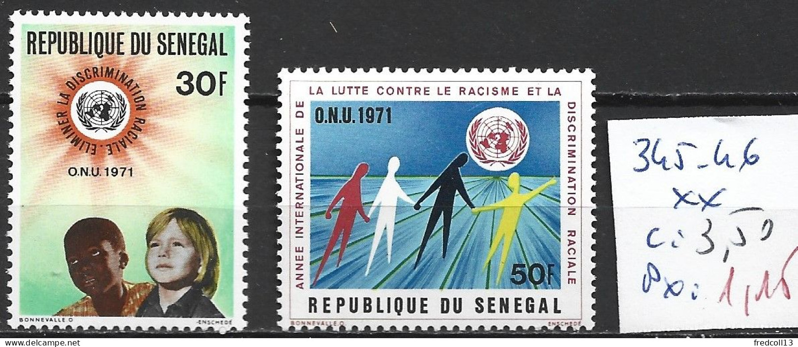 SENEGAL 345-46 ** Côte 3.50 € - Senegal (1960-...)