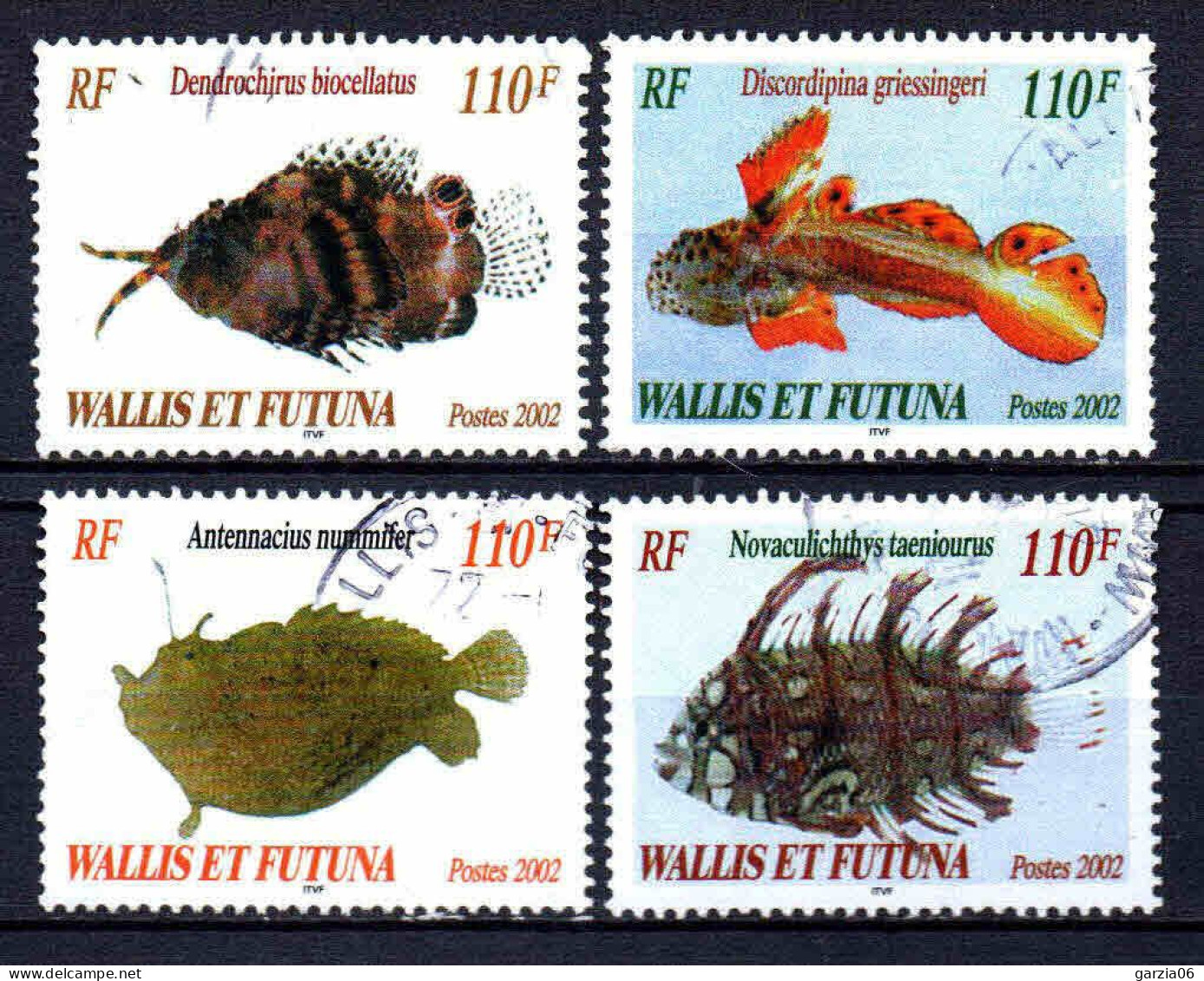 Wallis Et Futuna - 2002  - Poissons Rares - N° 583 à 586  - Oblit - Used - Oblitérés