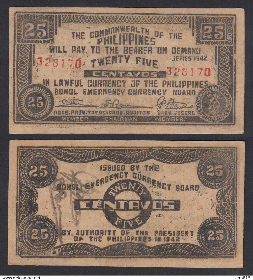Philippinen - Philippines 25 Centavos, 1942 Pick 133 WWII Emergency Note  (31108 - Other - Asia