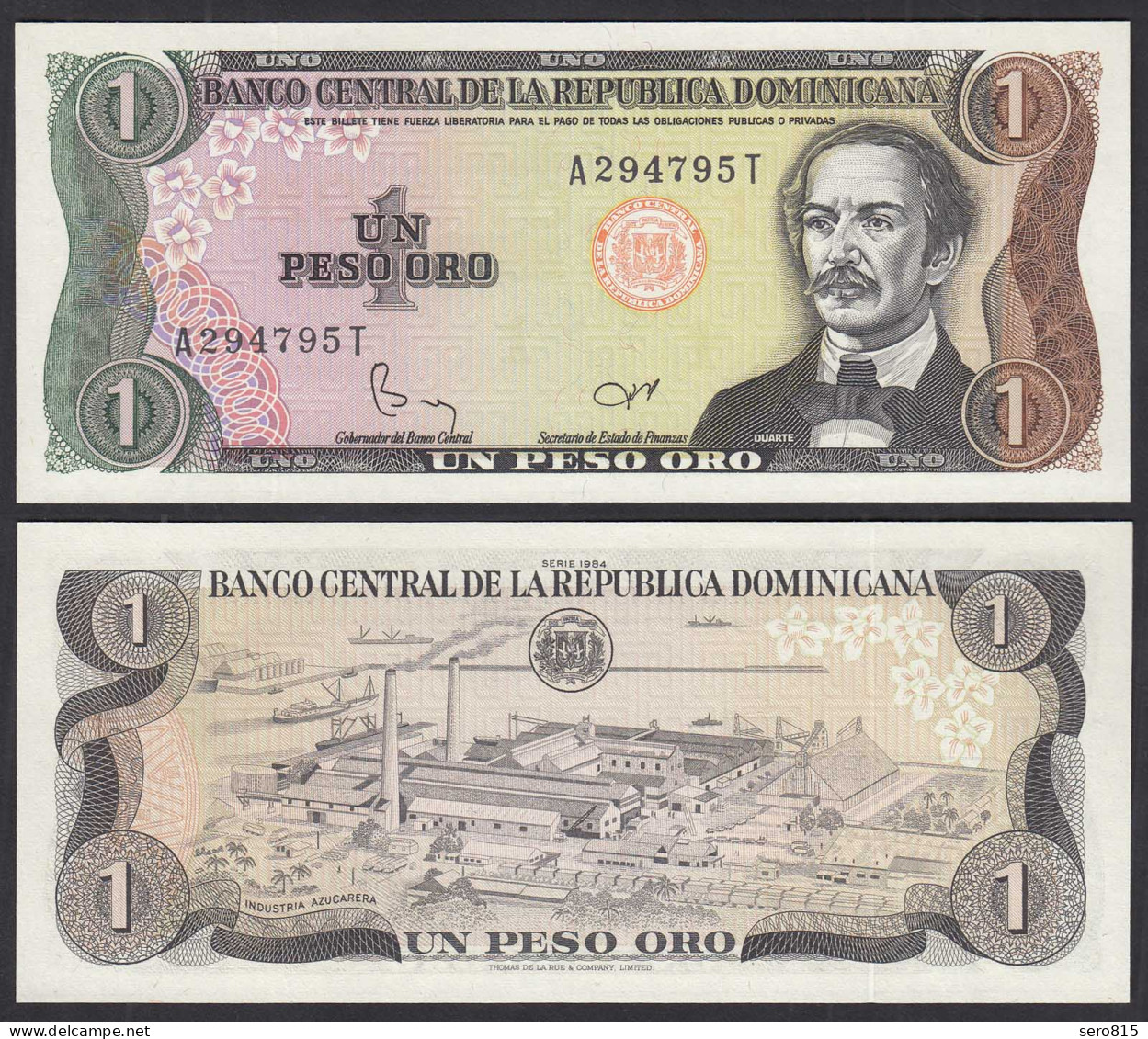  Dominikanische Republik - Dominican Republic 1 Peso 1984 Pick 126a UNC (1) - Sonstige – Amerika