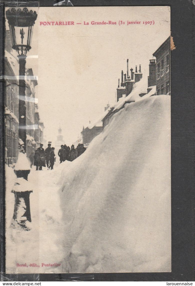 25 - PONTARLIER - La Grande Rue (31 Janvier 1907) - Pontarlier