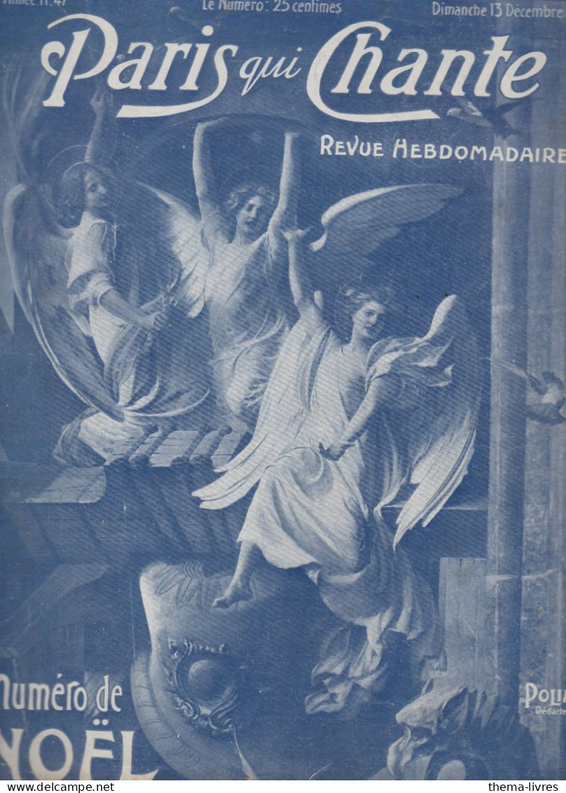 Revue PARIS QUI CHANTE N°47 Du 13 Decembre 1903   NUMERO DE NOEL  (CAT4088 /047) - Muziek