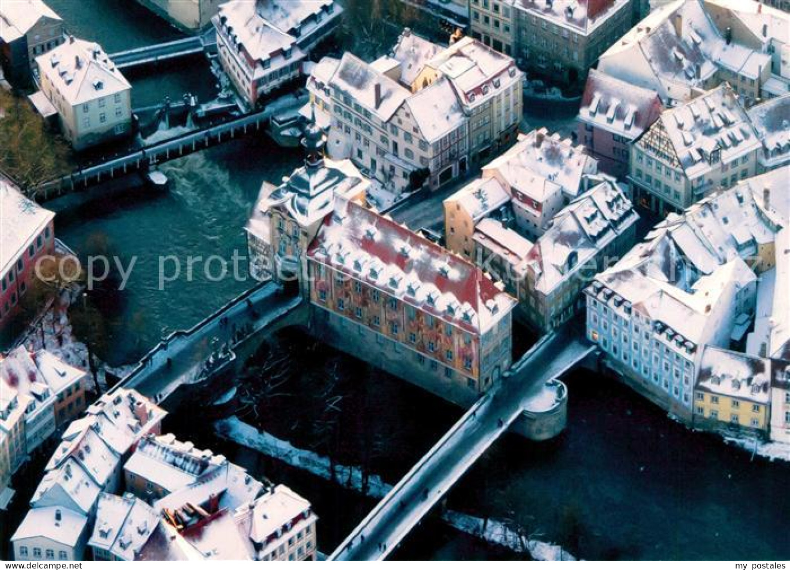 73031312 Bamberg Fliegeraufnahme Weltkulturerbe Altes Rathaus Bamberg - Bamberg