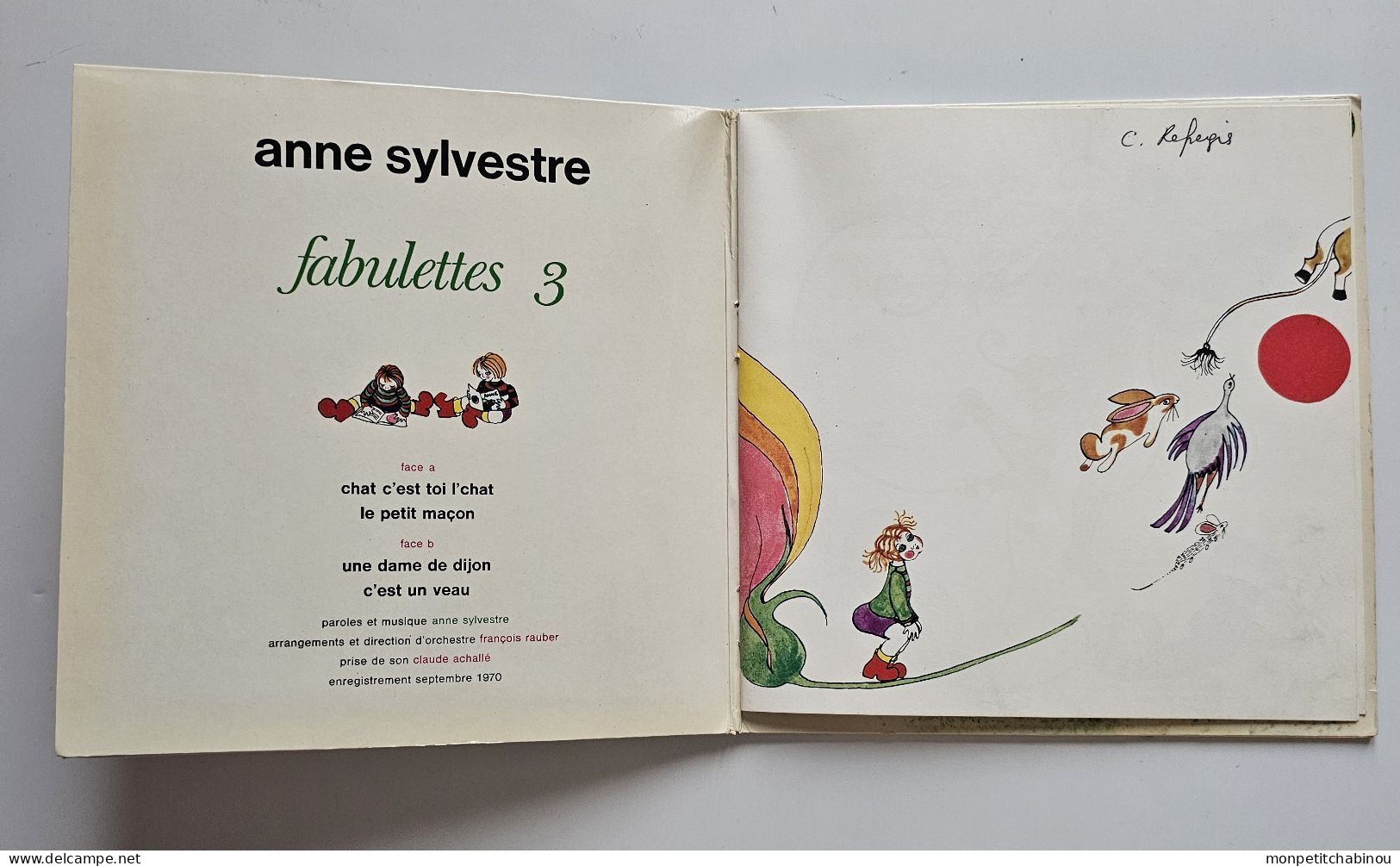 45T ANNE SYLVESTRE : Fabulettes N°3 - Kinderlieder