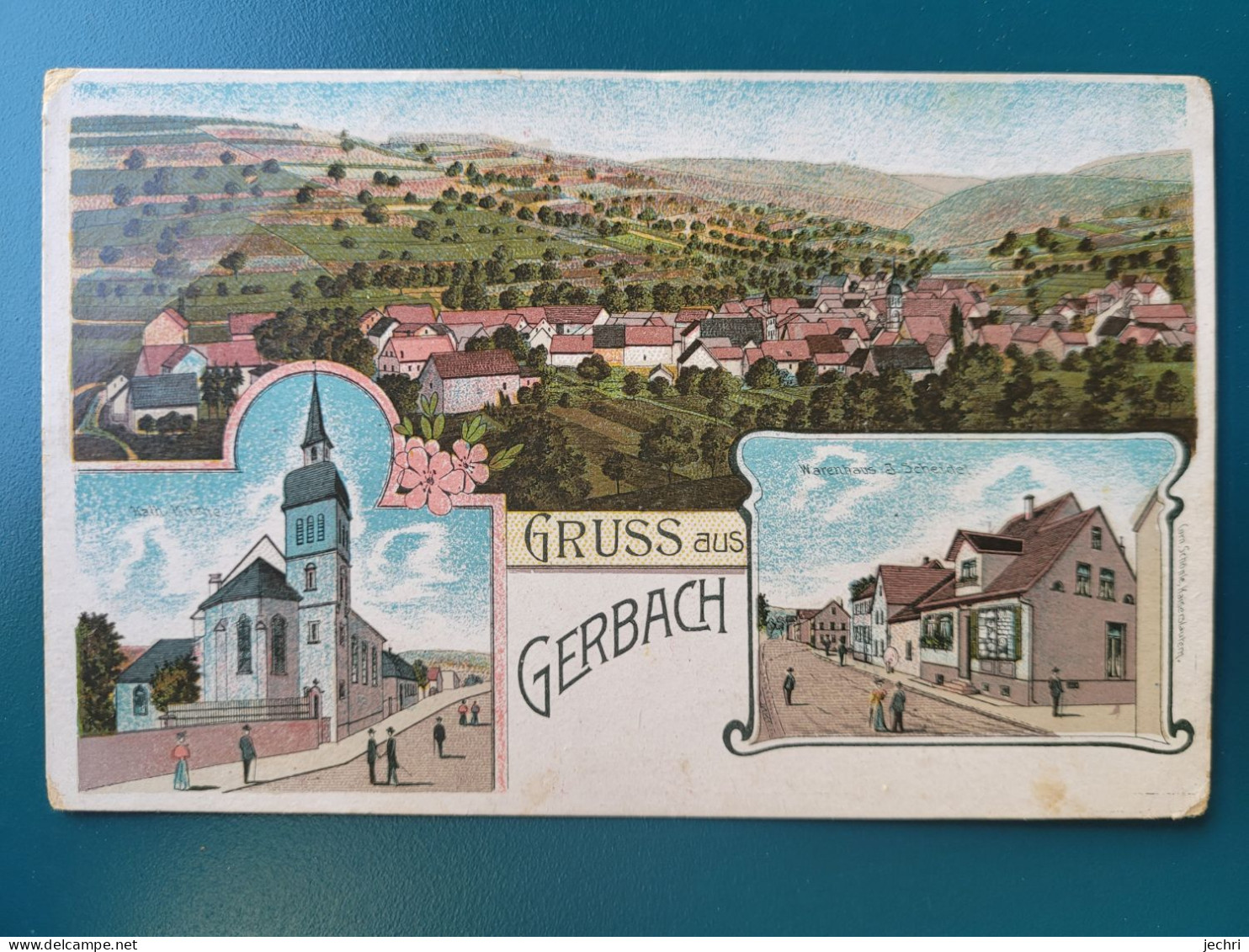 Gruss Aus Gerbach , Lithographie , Warenhaus Scheidel - Autres & Non Classés