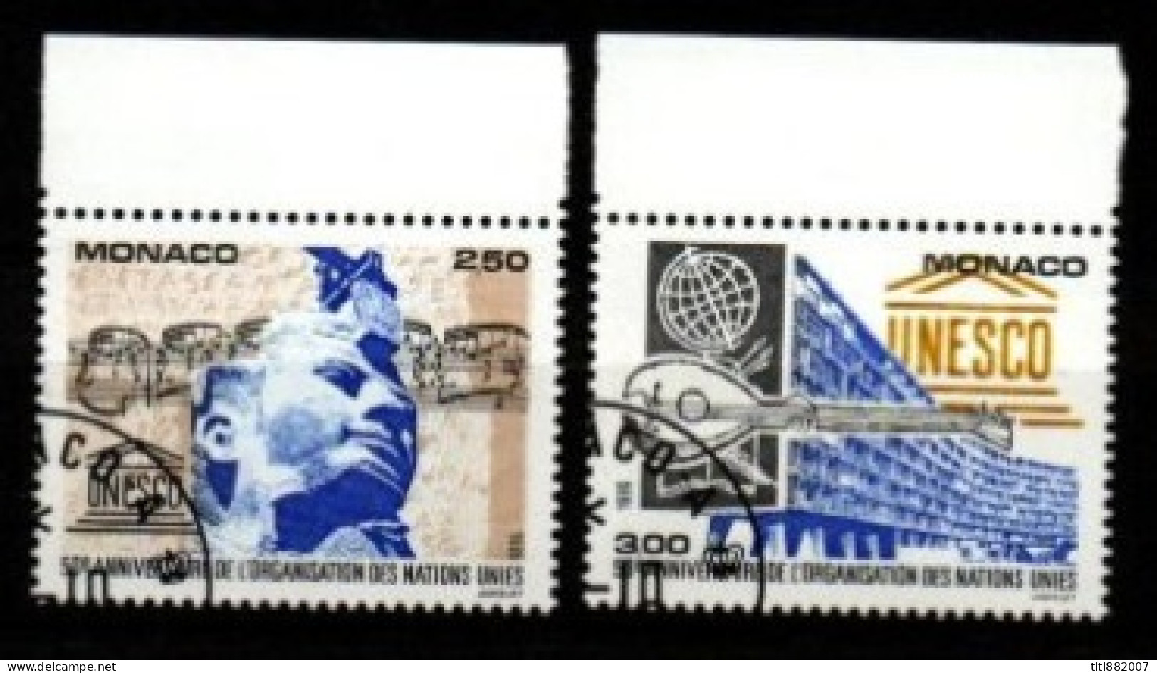 MONACO    -   1995 .   Y&T N° 2008 / 2009 Oblitérés.  UNESCO.  Culture, Musique. - Used Stamps