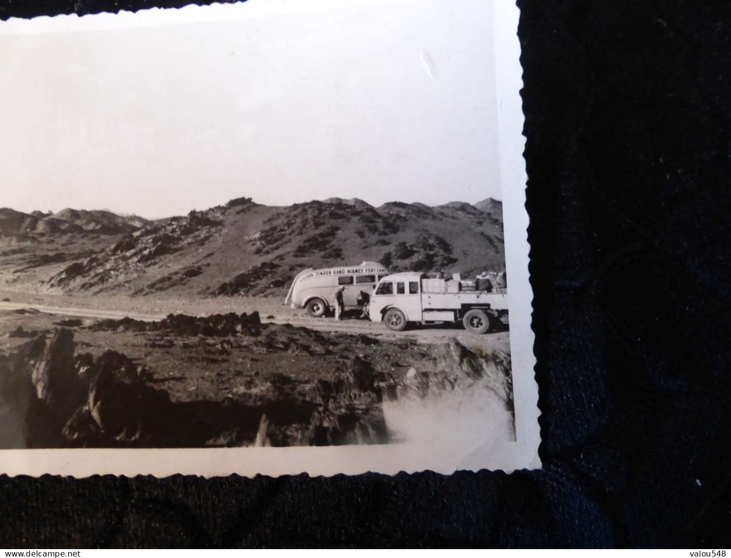 P-553 - Photo, Autobus Du Désert , Ligne Alger - Fort Lamy Via Zinder, Kano Et Niamey, Circa 1950 - Auto's