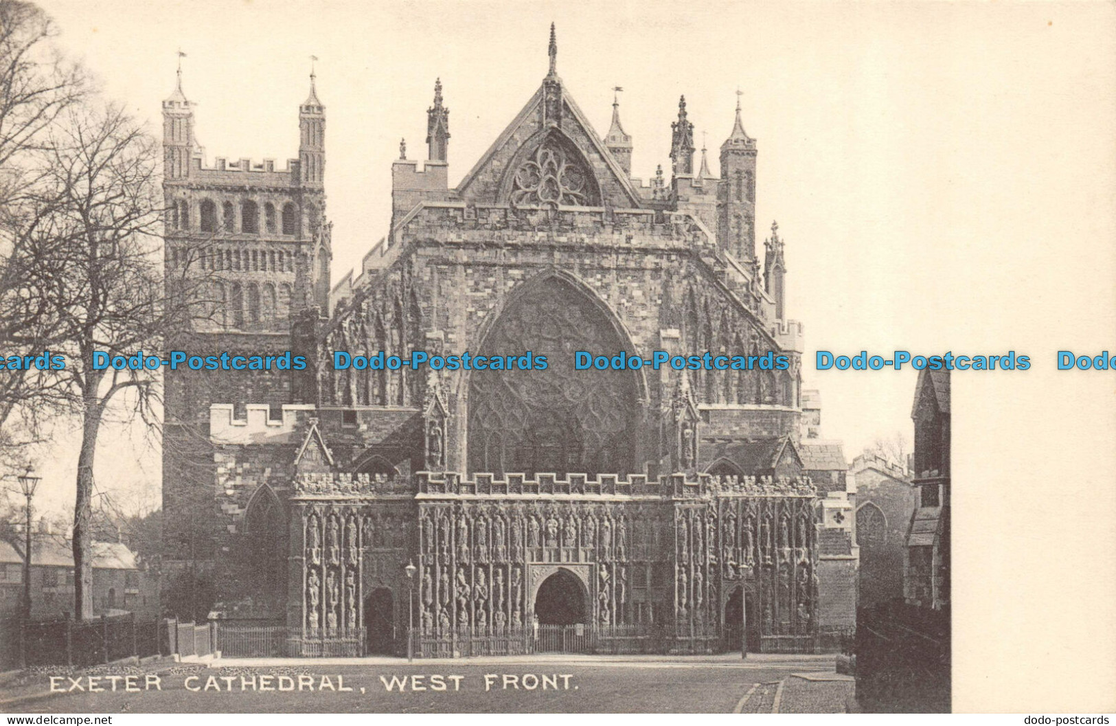 R076640 Exeter Cathedral. West Front. The London Stereoscopic Companys Series - Other & Unclassified