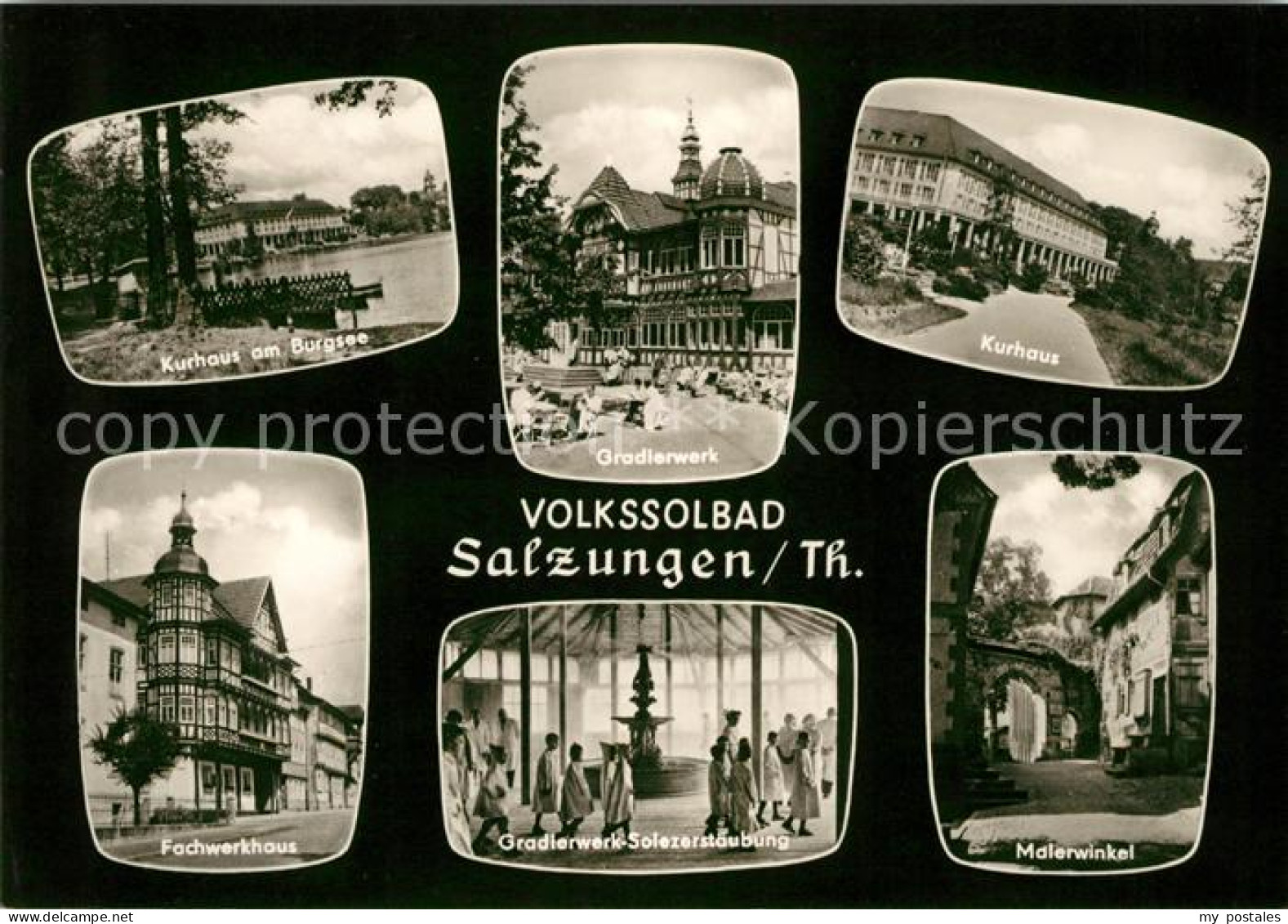 73031170 Salzungen Bad Kurhaus Burgsee Gradierwerk Fachwerkhaus Solezerstaeubung - Bad Salzungen