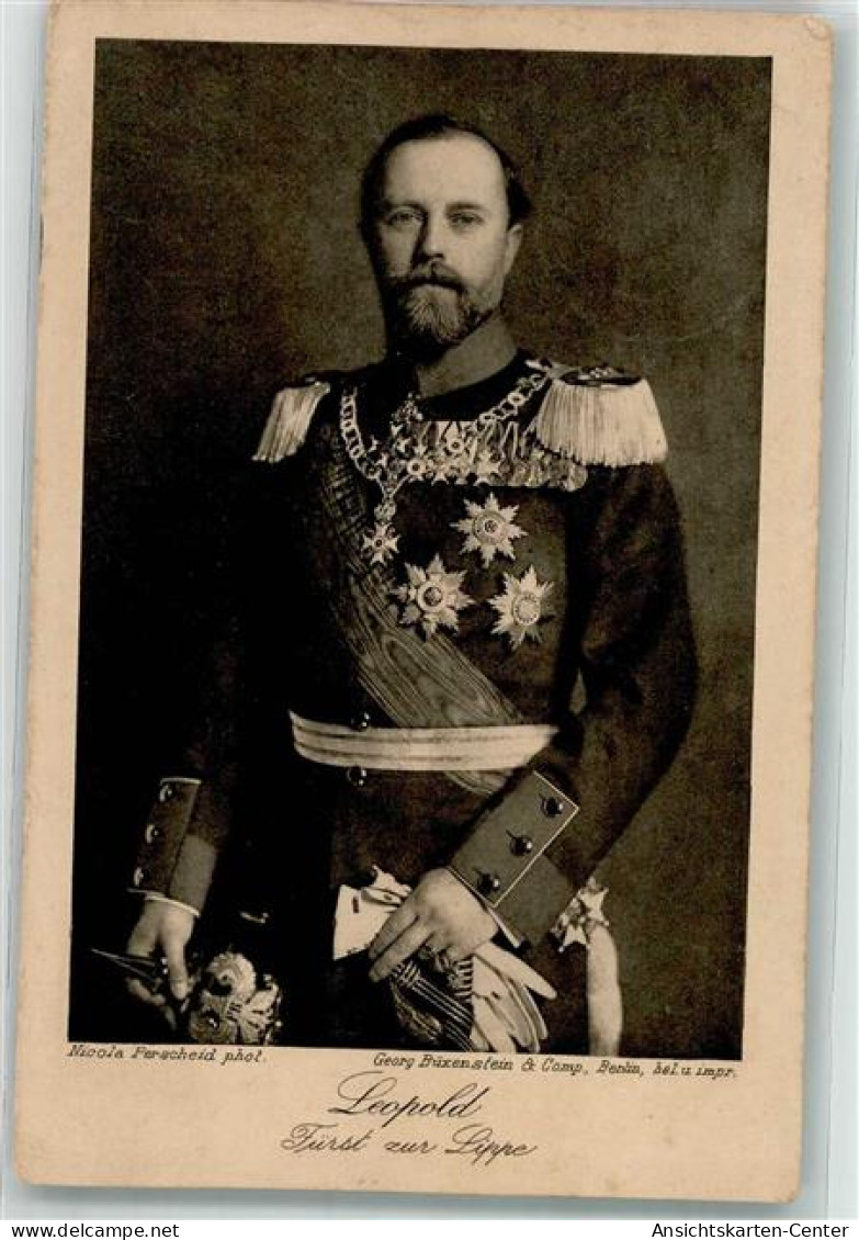 13531508 - Leopold Fuerst Zur Lippe Uniform Mit Orden - Familles Royales